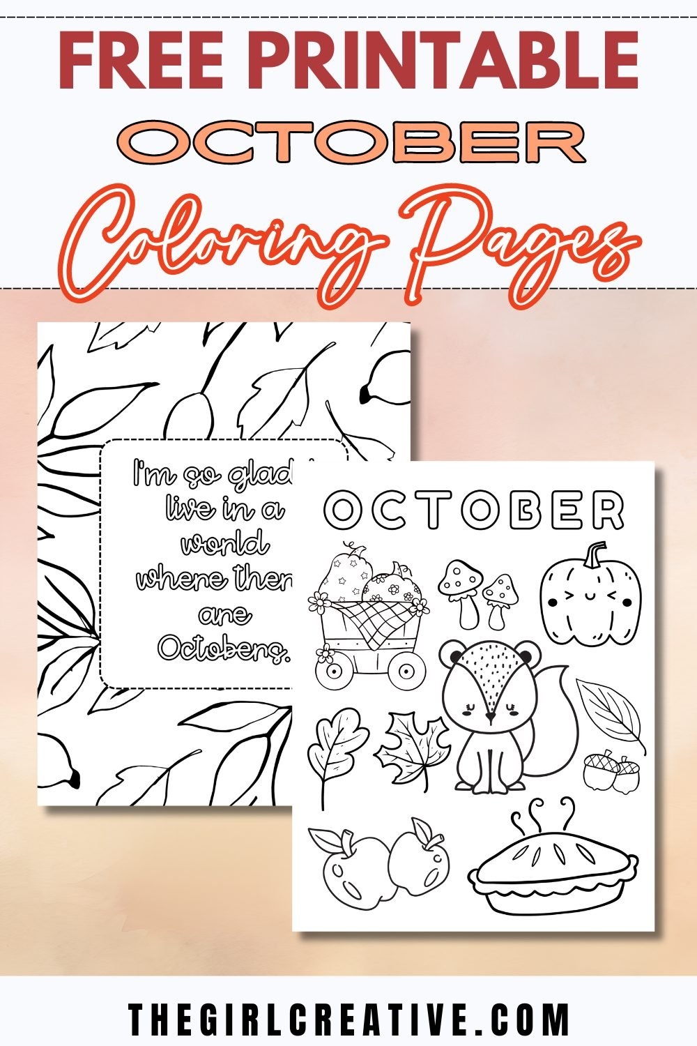 October Coloring Pages Free Printables For Home And School The 