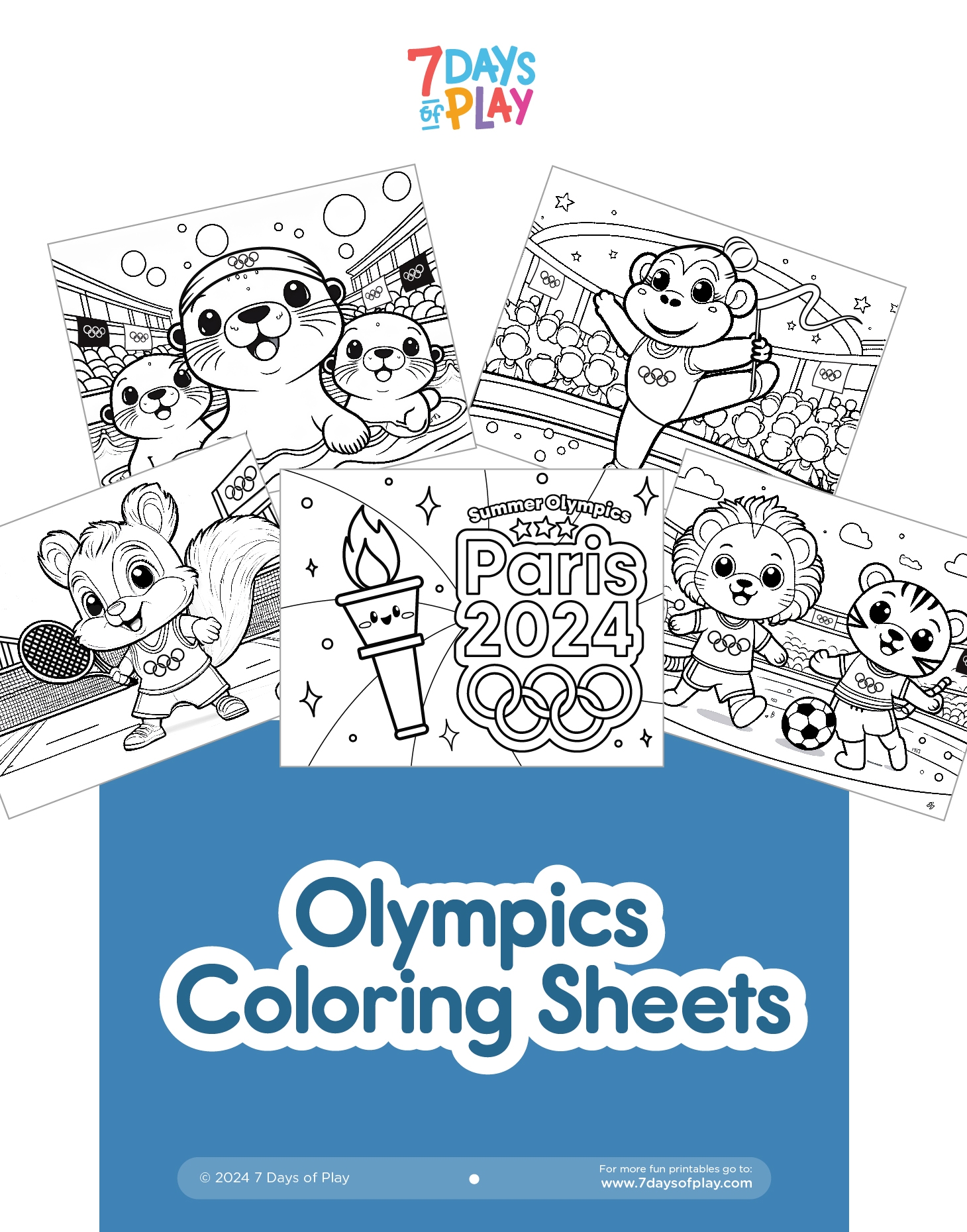 Olympics Coloring Sheets Printable 7 Days Of Play