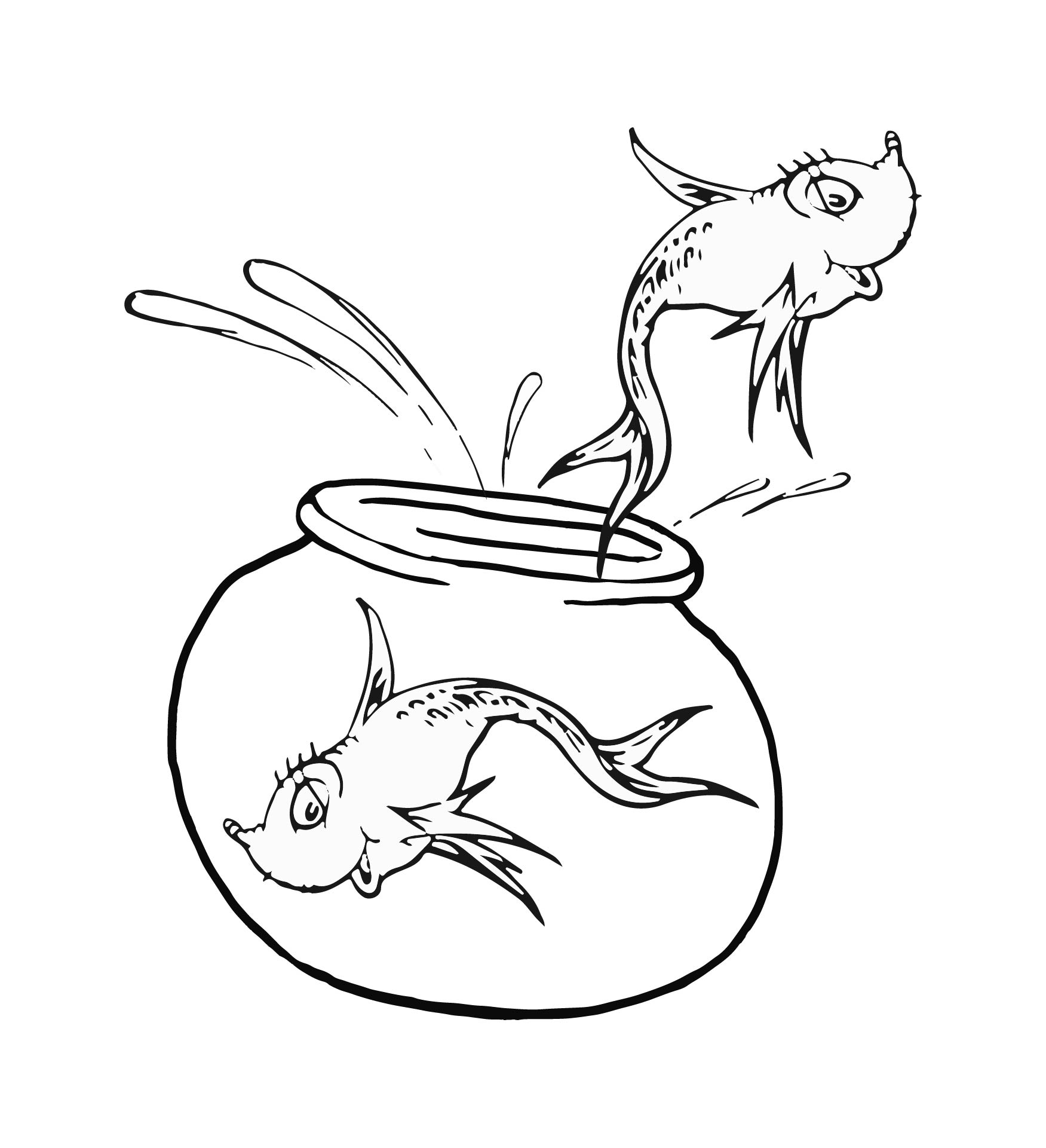 One Fish Two Fish Coloring Pages 10 Free PDF Printables Printablee