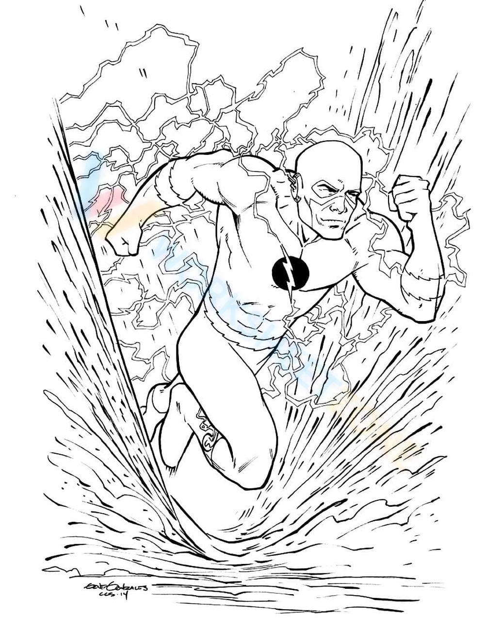 Flash Printable Coloring Pages