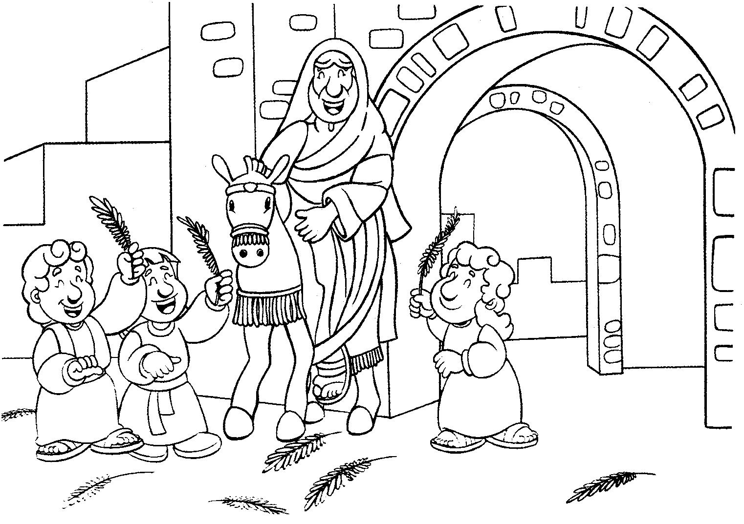 Palm Sunday 60324 Holidays And Special Occasions Free Printable Coloring Pages