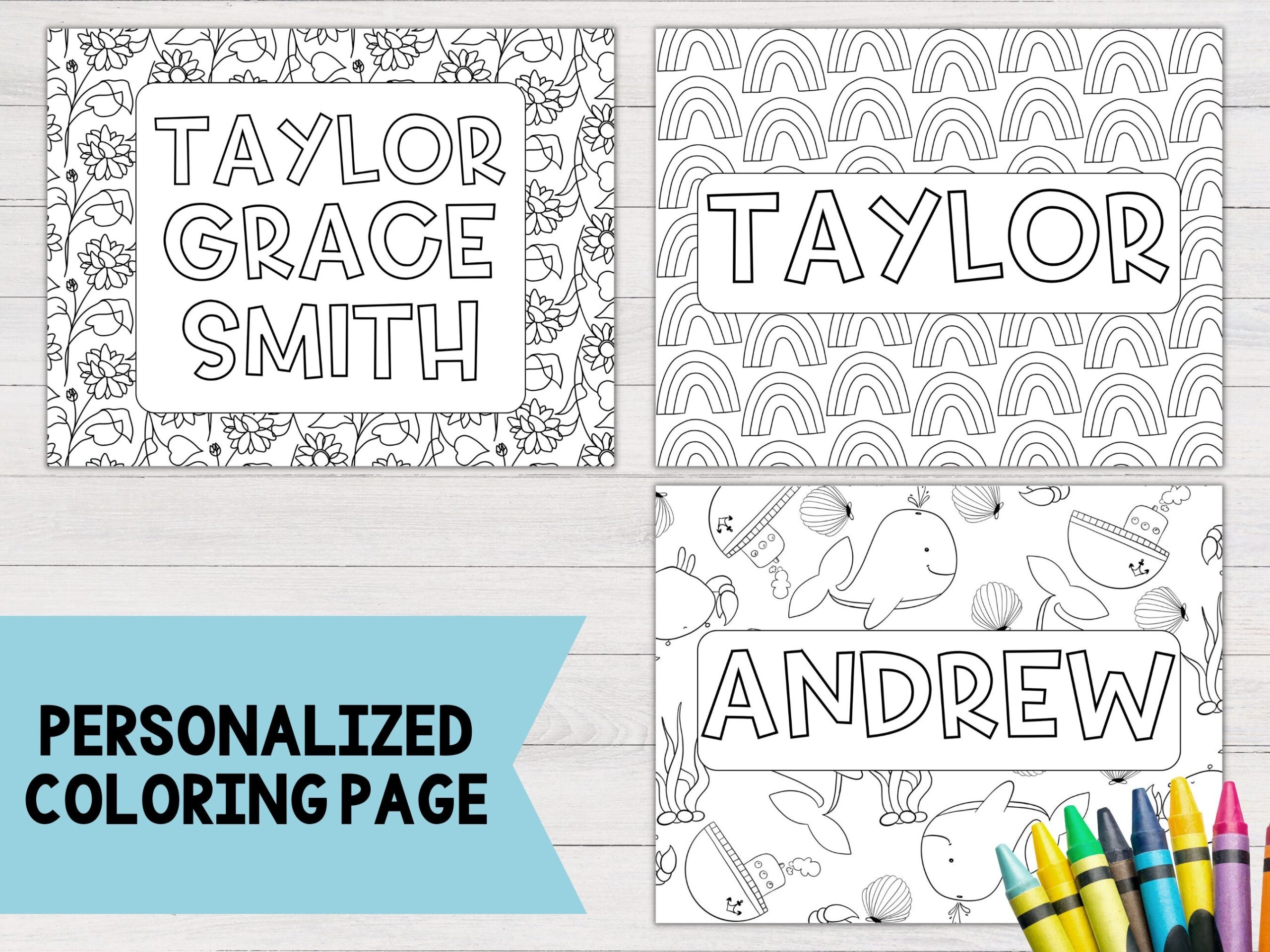 Personalized Coloring Page Custom Coloring Pages Name Coloring Page Coloring Book Custom Coloring Personalized Gift Colouring Page Etsy