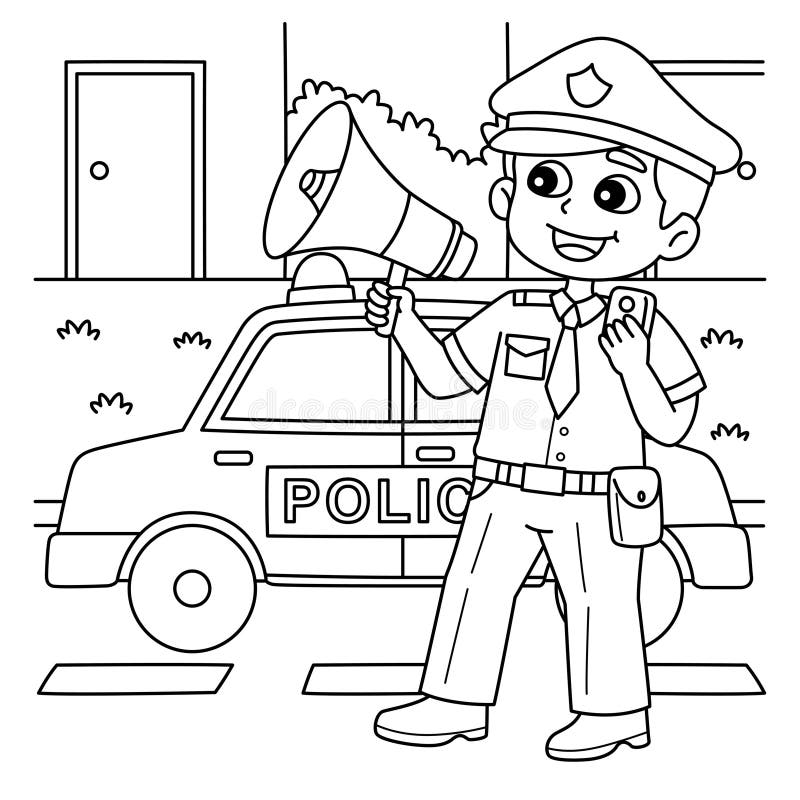 Police Man Coloring Page Stock Illustrations 89 Police Man Coloring Page Stock Illustrations Vectors Clipart Dreamstime