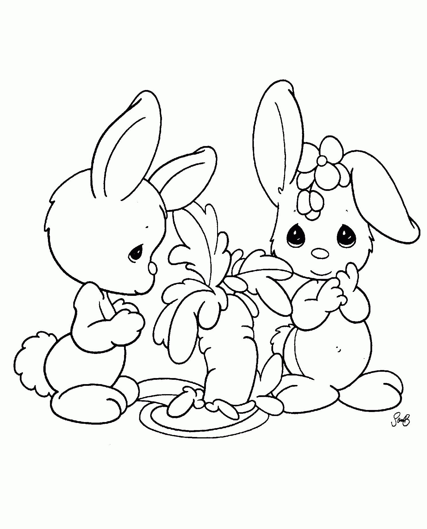 Printable Coloring Pages Of Precious Moments