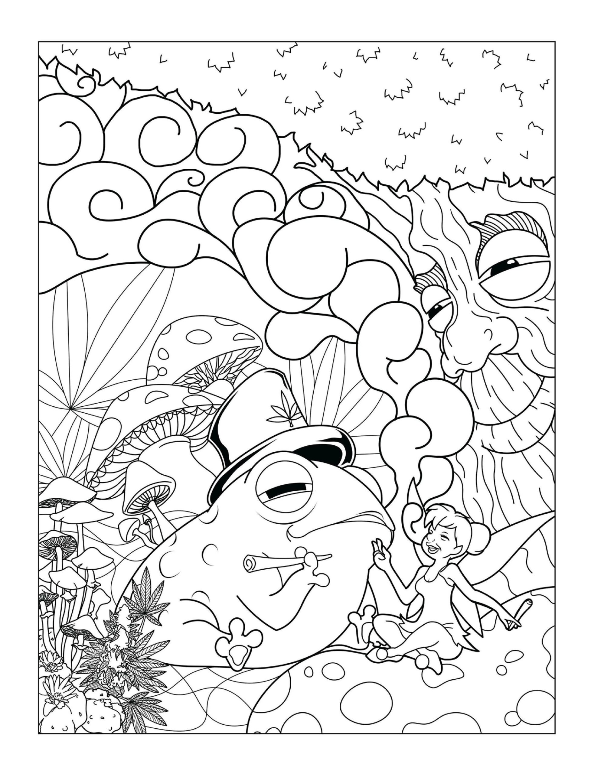 Printable 14 Trippy Stoner Coloring Pages Instant Download Adult Coloring Bookcraft Supplies Relaxation Create Art Color Etsy Hong Kong