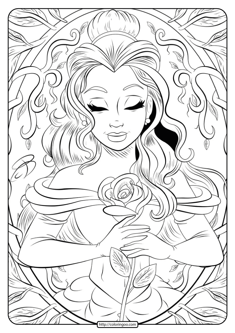 Free Beauty And The Beast Coloring Pages