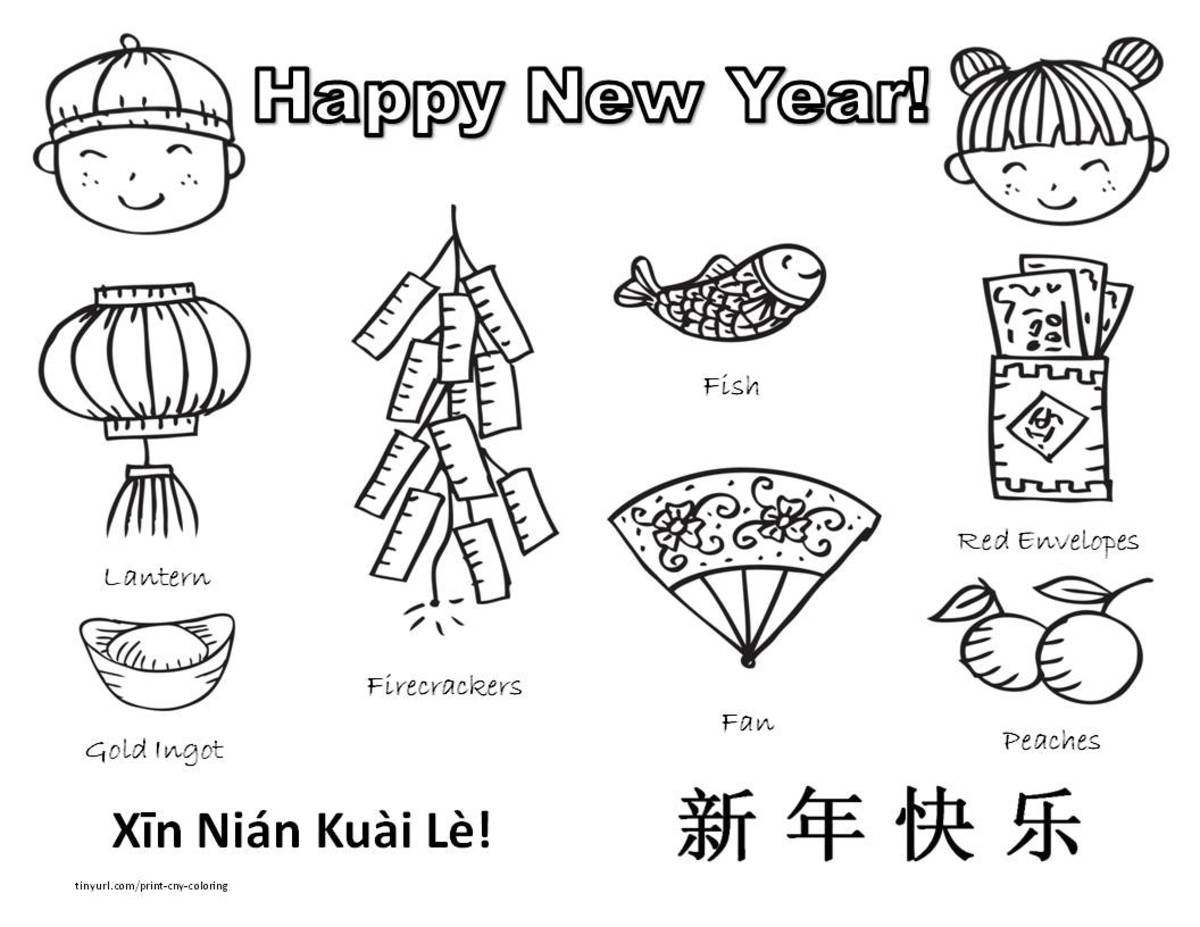 Chinese New Year Coloring Pages Printable