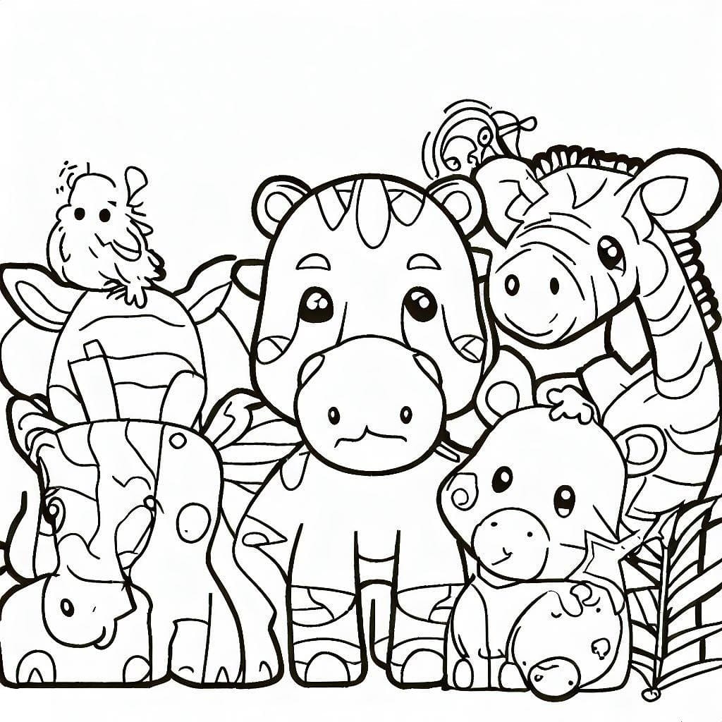 Printable Coloring Pages Zoo Animals