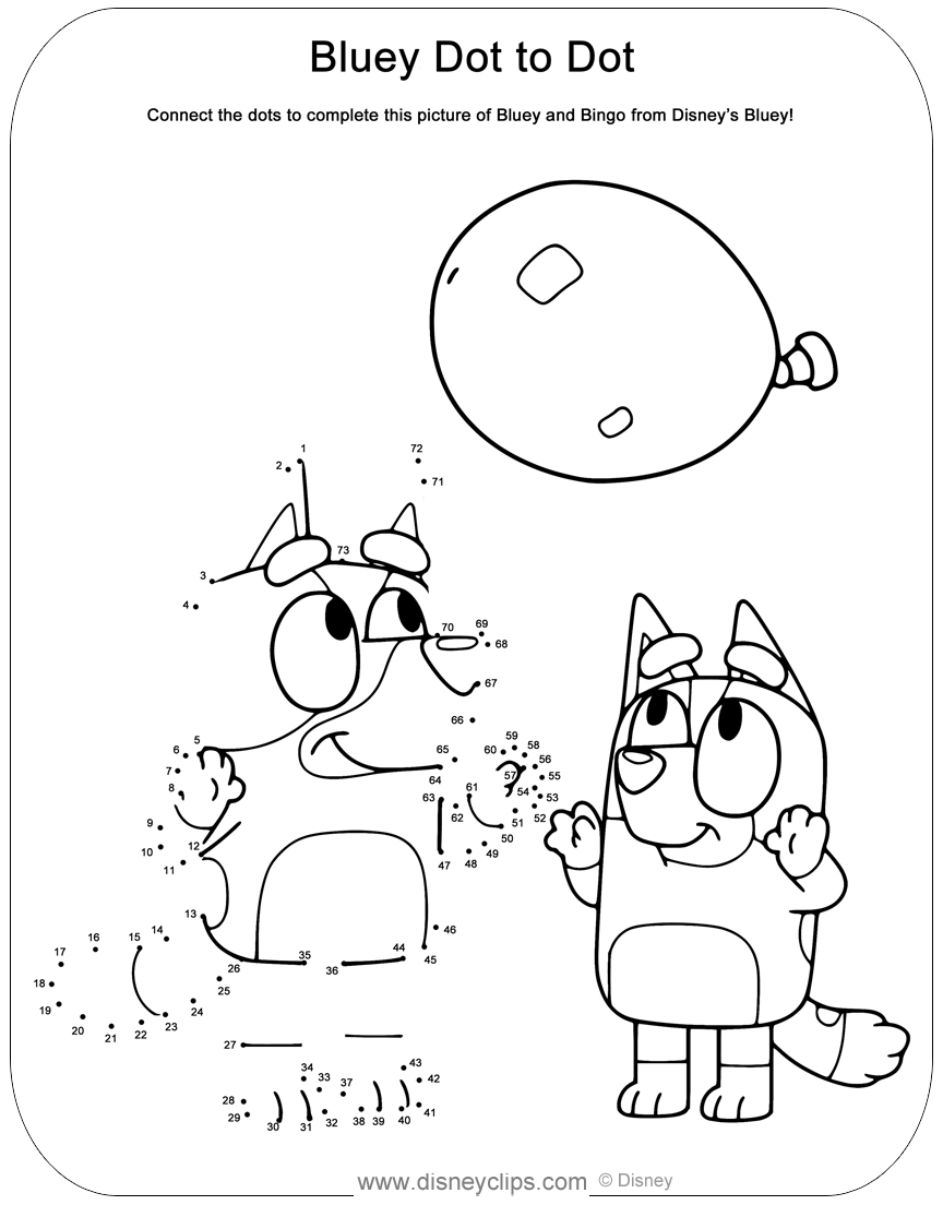 Printable Disney Dot to Dot Coloring Pages Disneyclips Worksheets Library