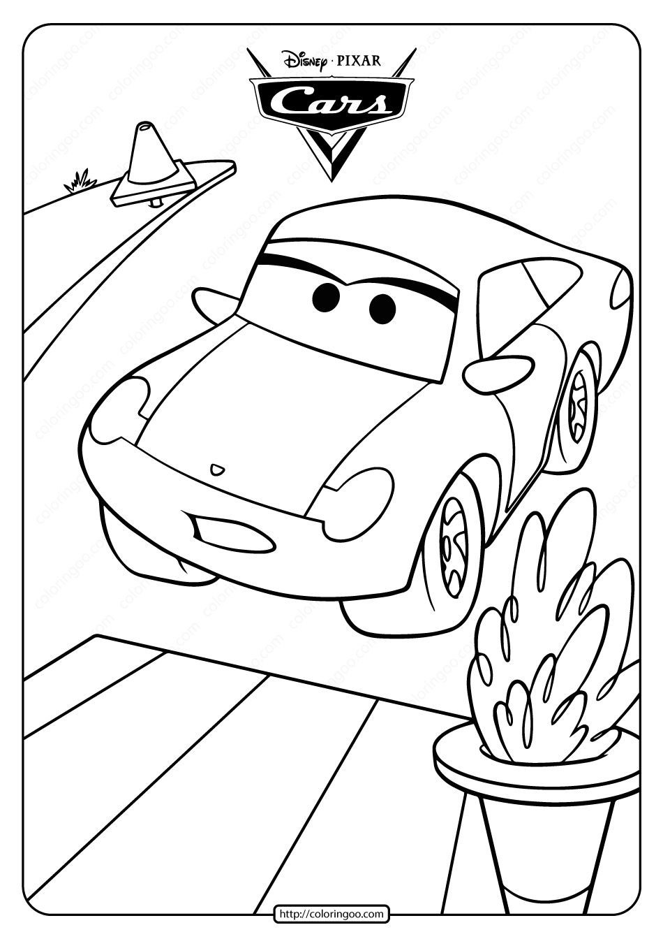Printable Disney Pixar Cars Sally Coloring Pages