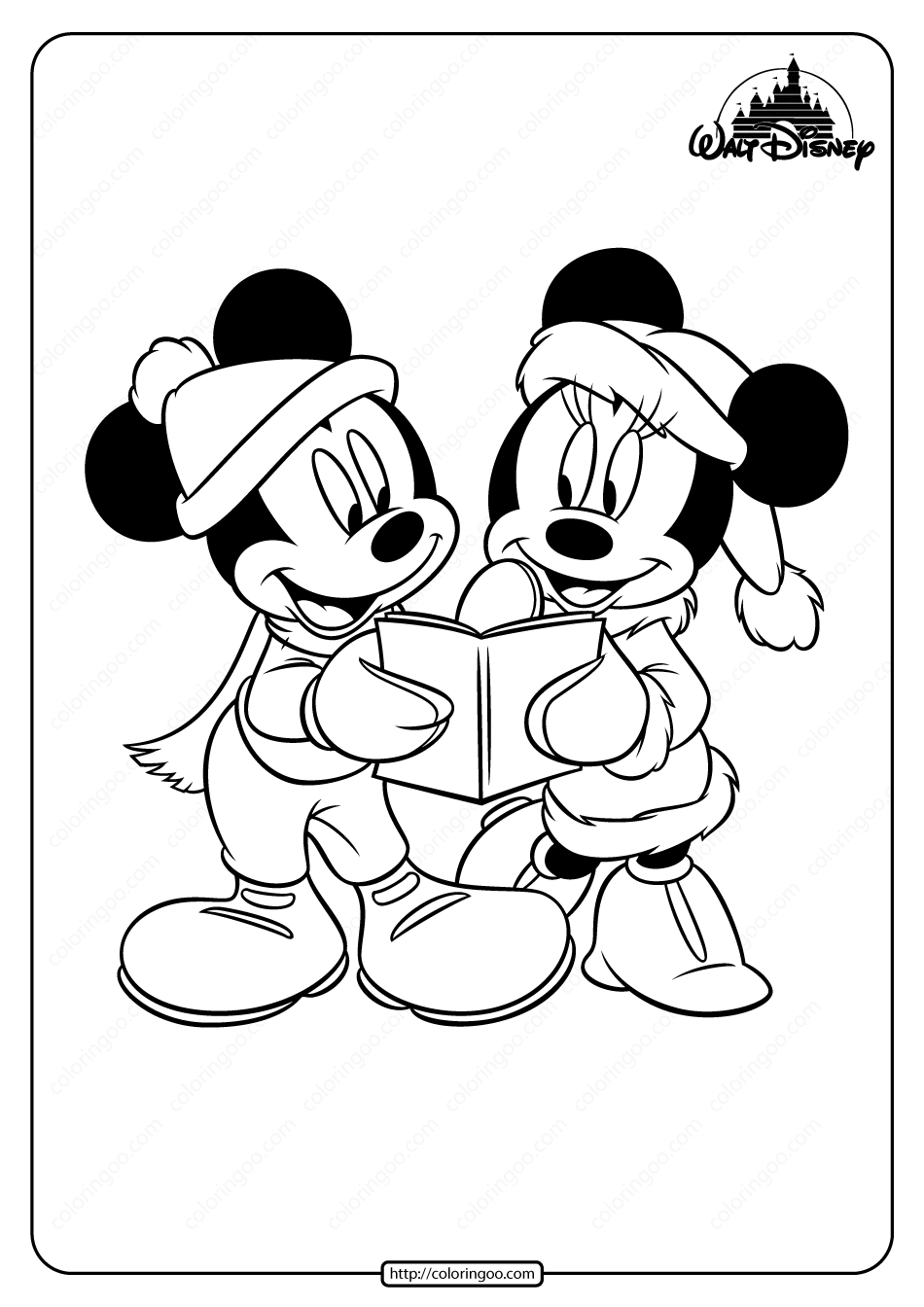 Printable Easy Minnie Mouse Coloring Pages