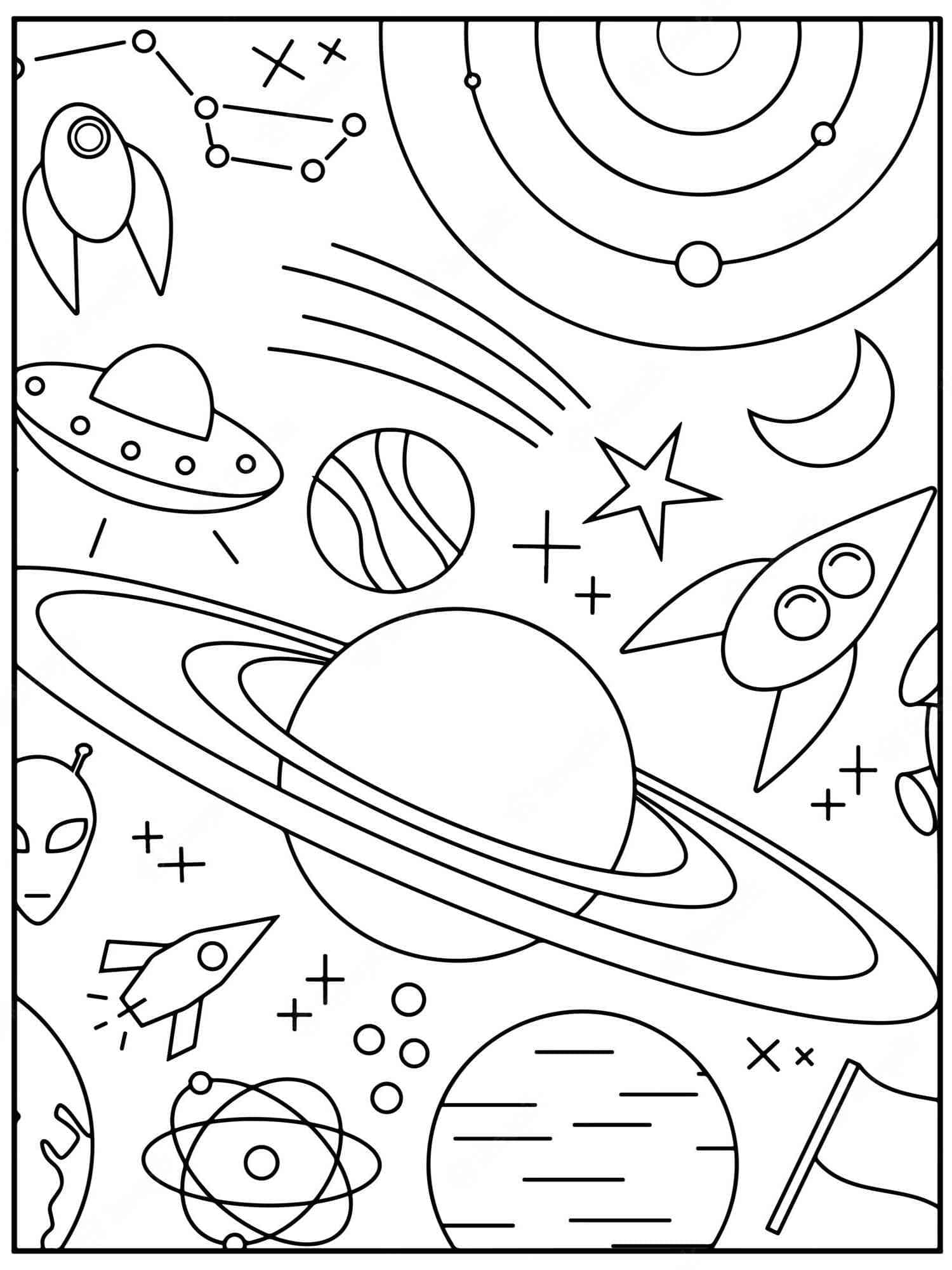 Printable Outer Space Coloring Page Download Print Or Color Online For Free