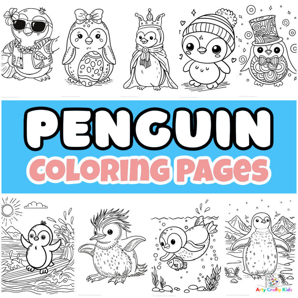 Printable Penguin Coloring Pages For Kids Arty Crafty Kids