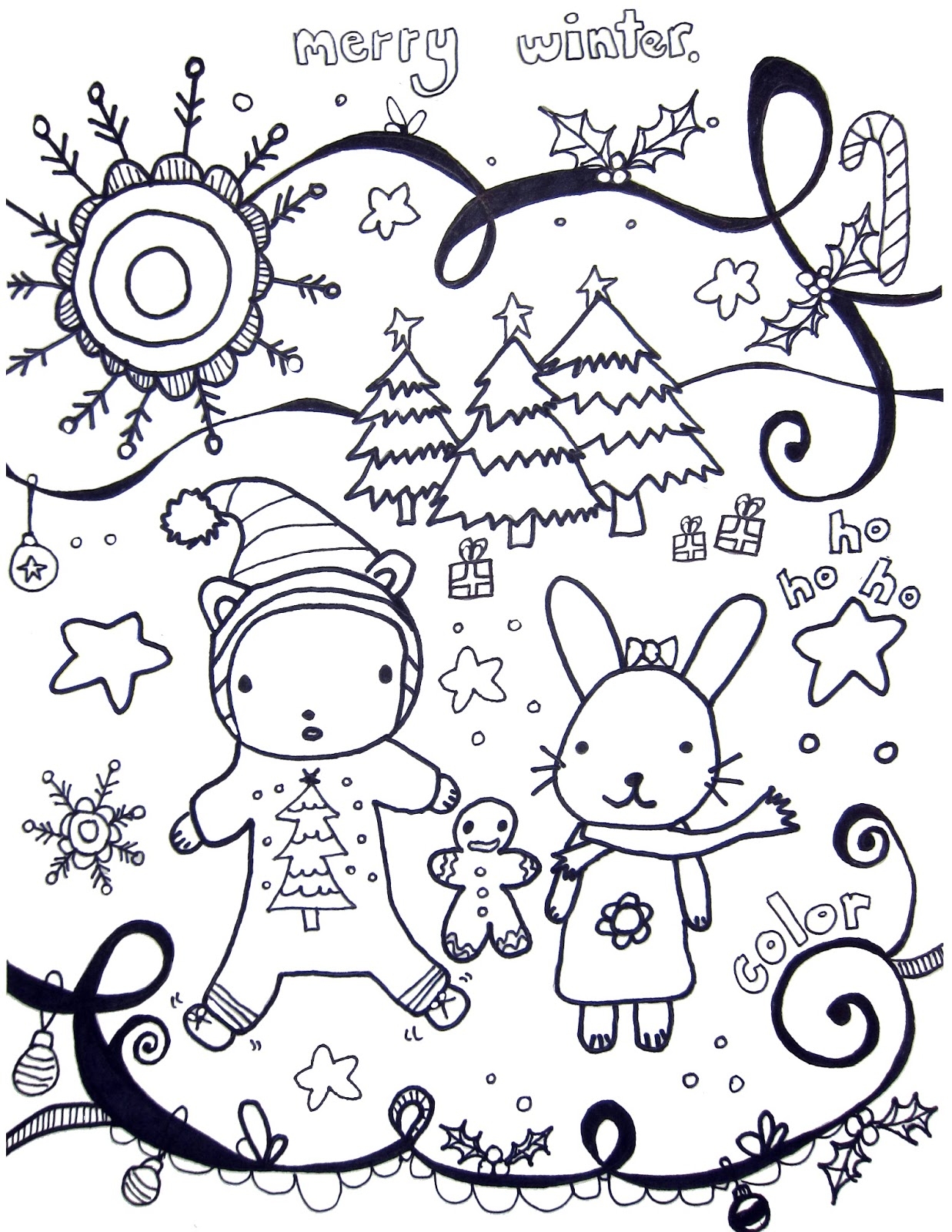 Free Winter Printables Coloring Pages