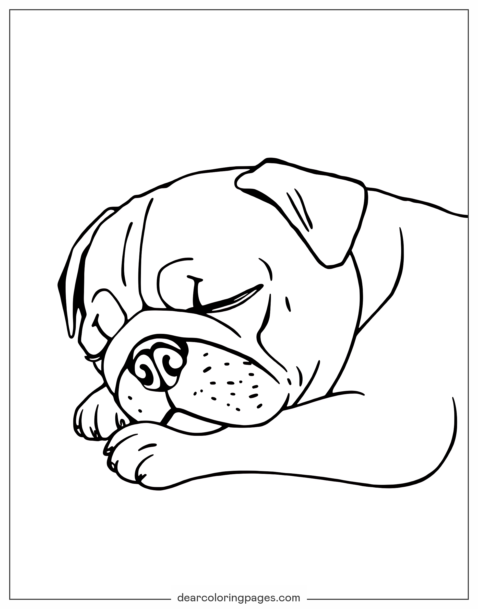 Pug Printable Coloring Pages