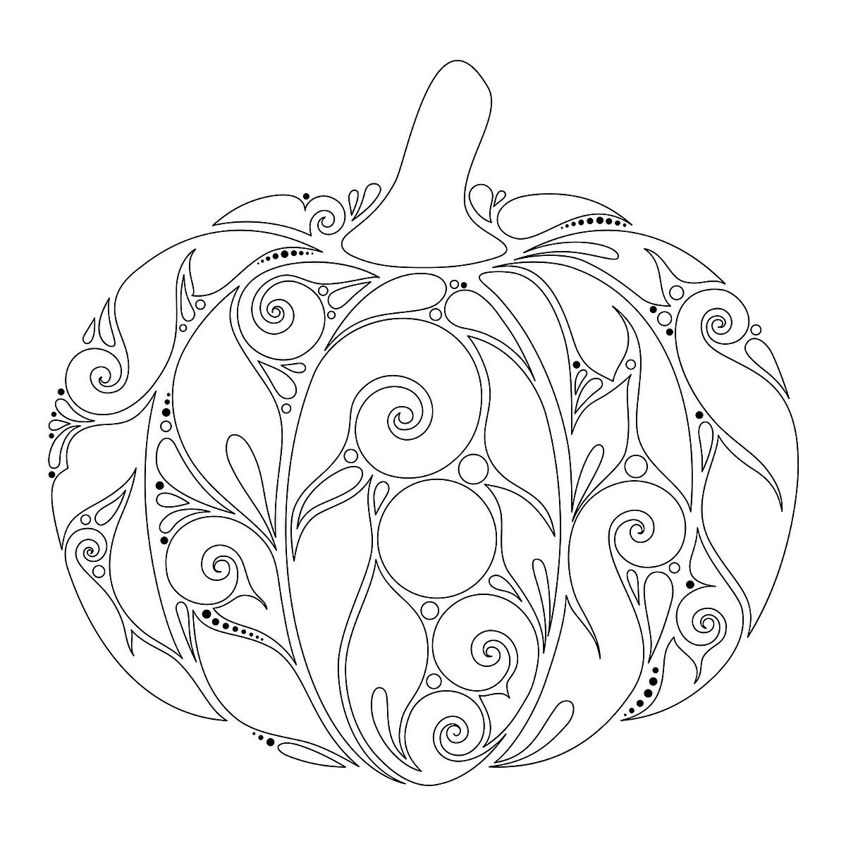 Free Coloring Pumpkin Pages