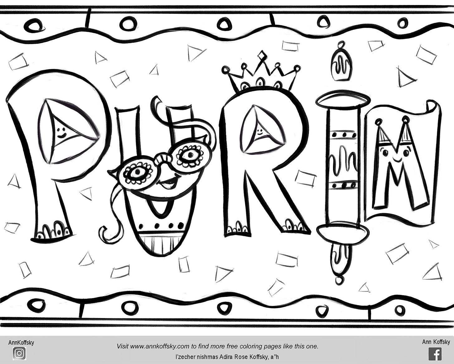 Purim Coloring Pages And Reading Guide