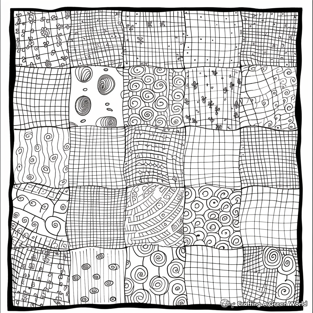 Printable Quilt Patterns Coloring Pages