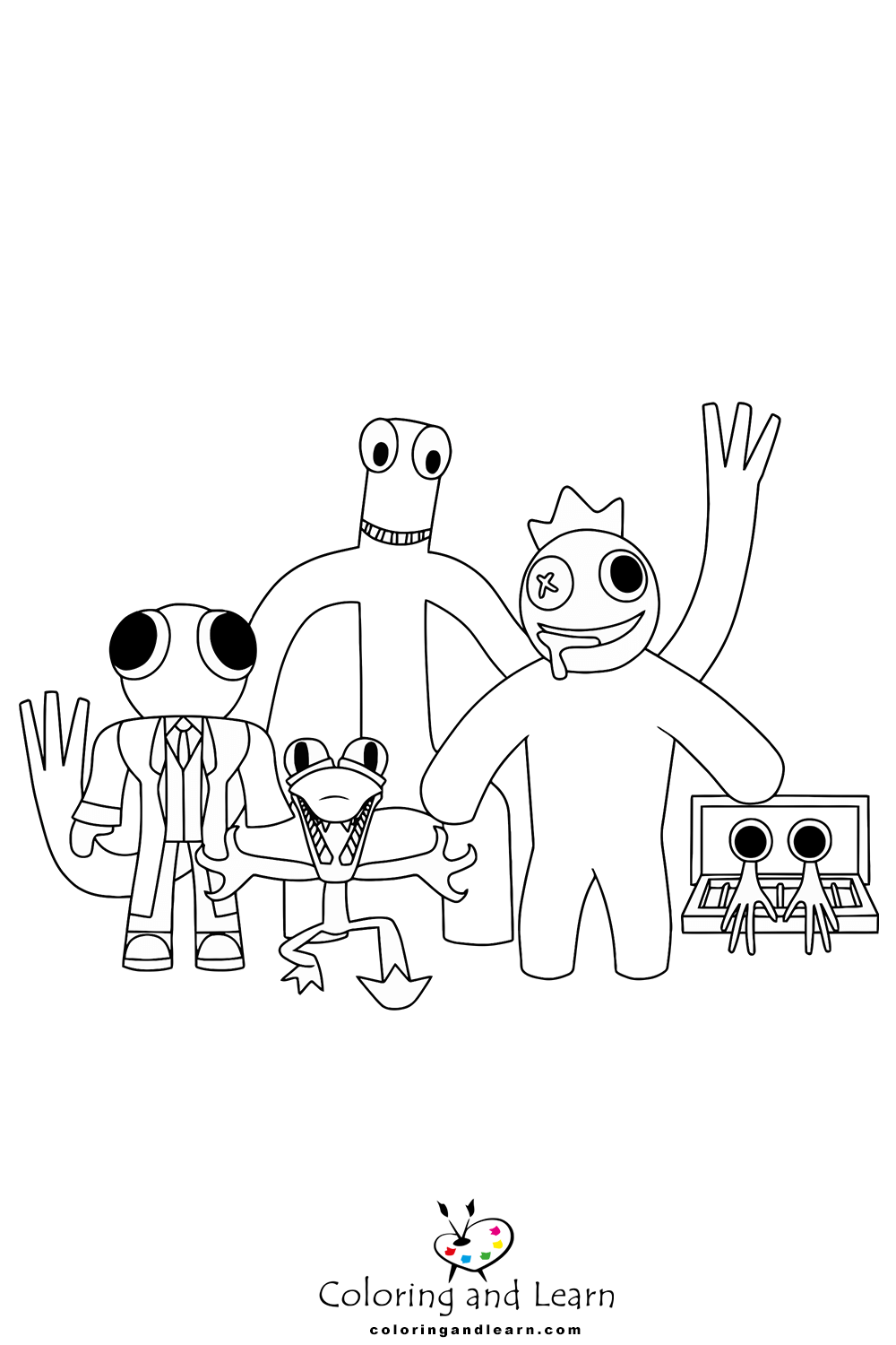 Rainbow Friends Coloring Pages Free