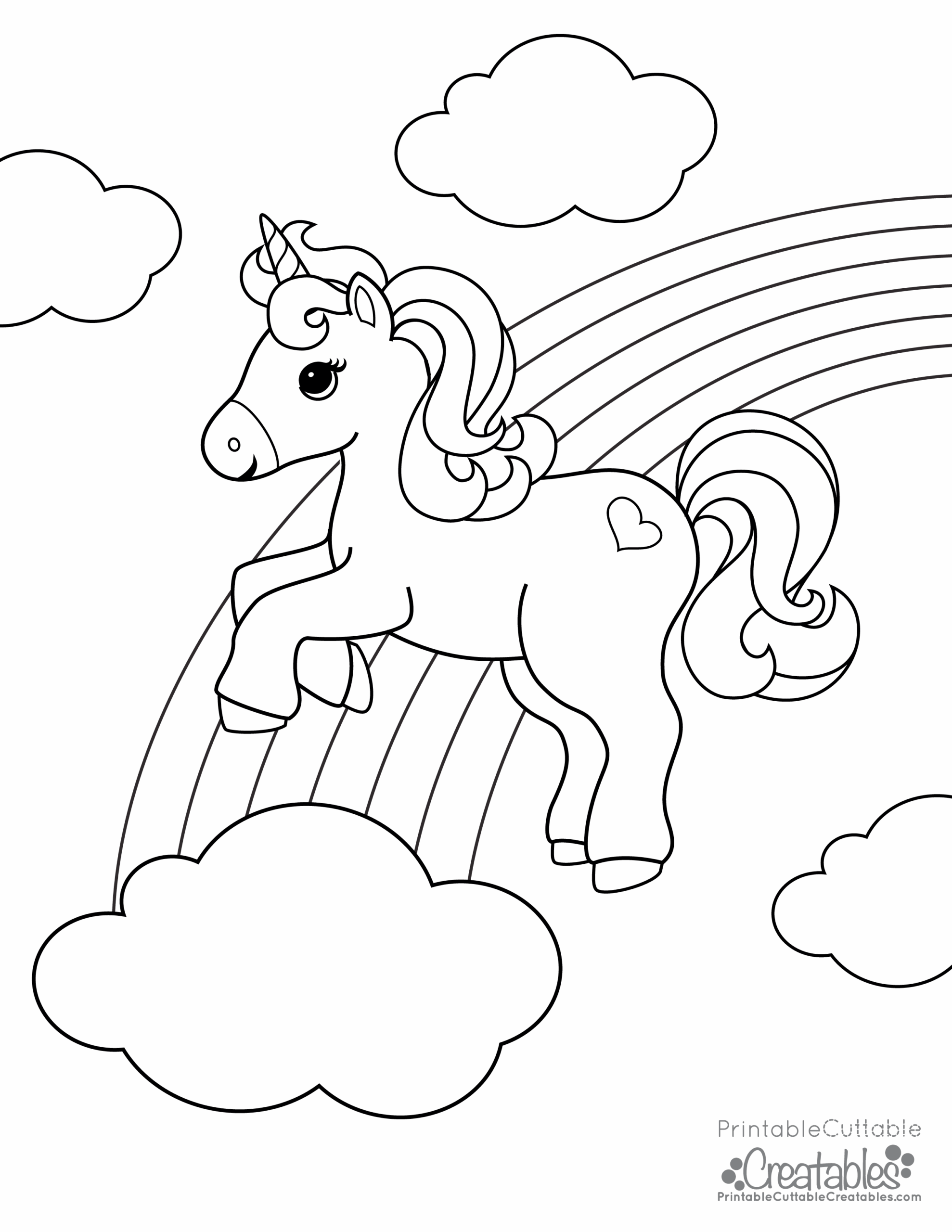 Rainbow Free Coloring Page