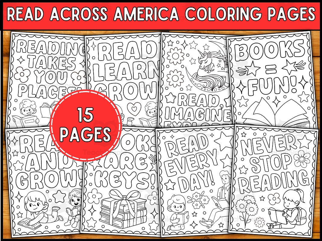 Read Across America Coloring Pages World Book Day Sheets
