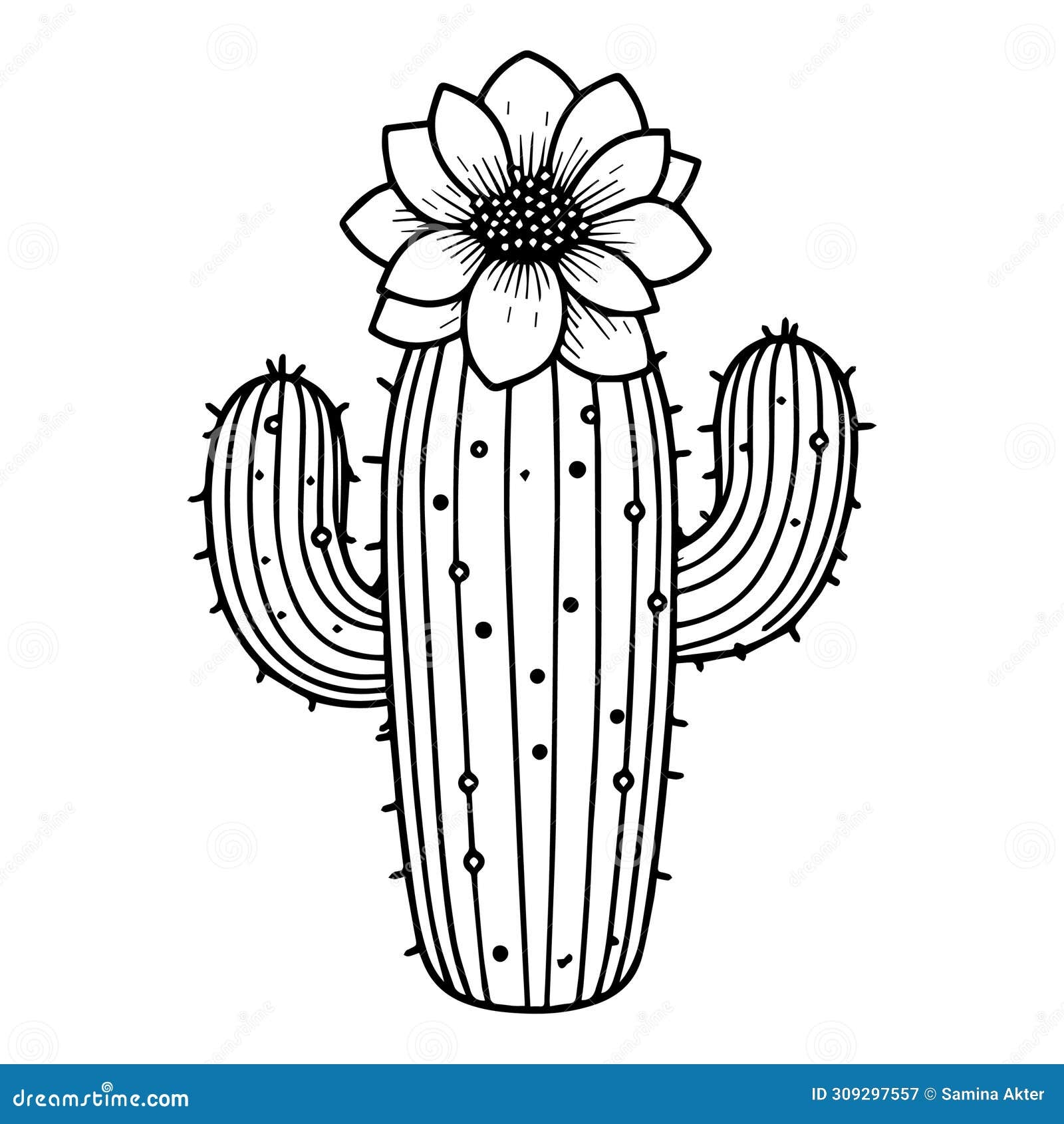 Printable Cactus Coloring Pages