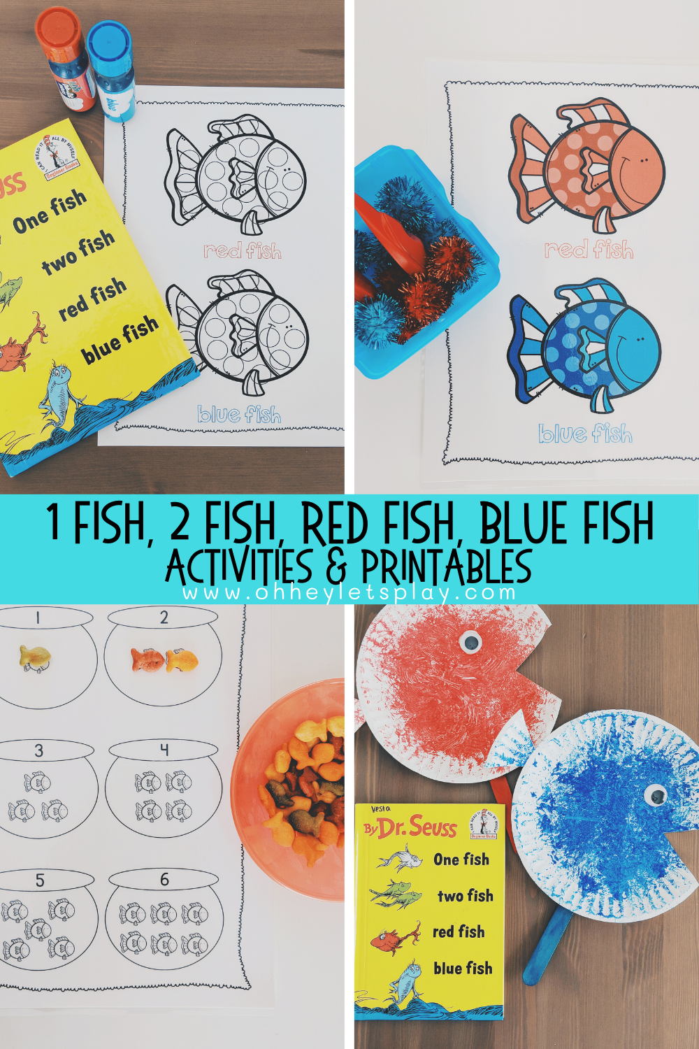 Red Fish Blue Fish Dr Seuss Activities Printables Oh Hey Let s Play