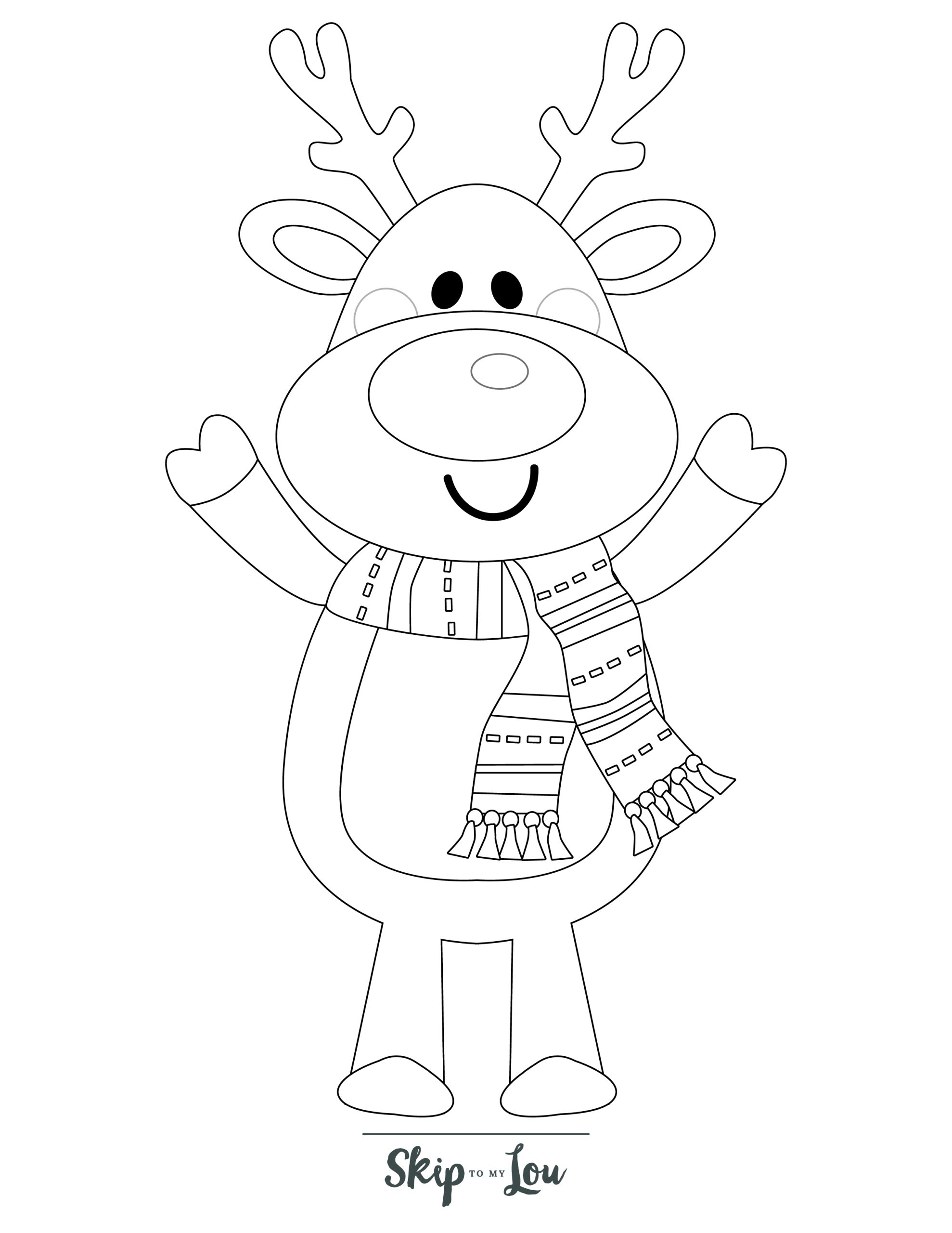 Reindeer Coloring Pages Free Printables For Kids Skip To My 