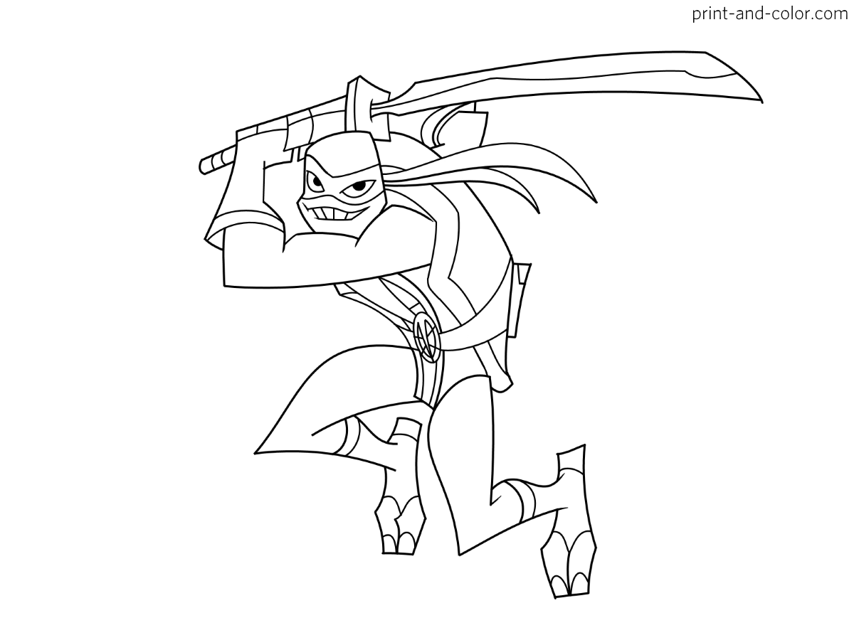 Rise Of Teenage Mutant Ninja Turtles Coloring Pages Print And Color