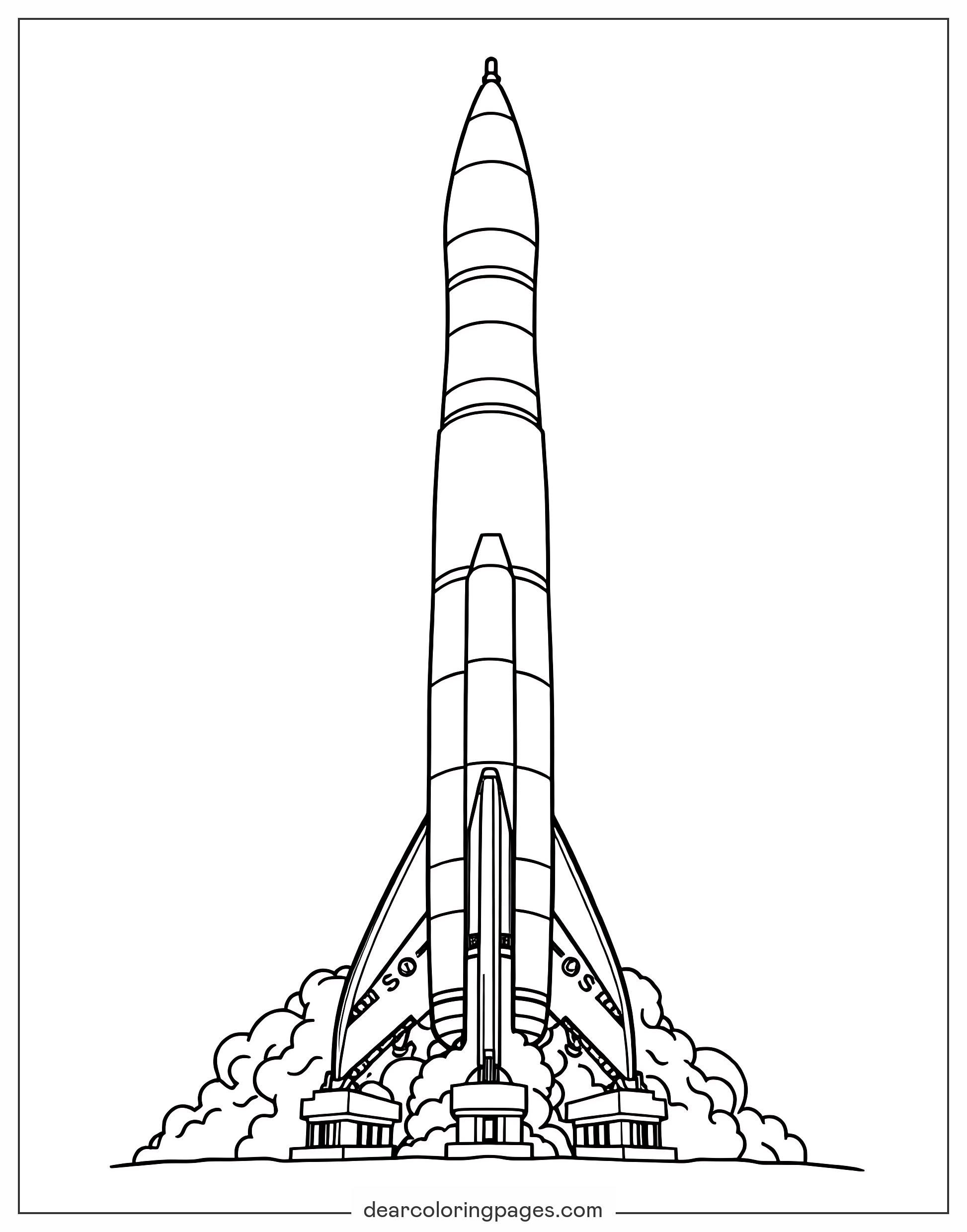 Rocket Printable Coloring Pages