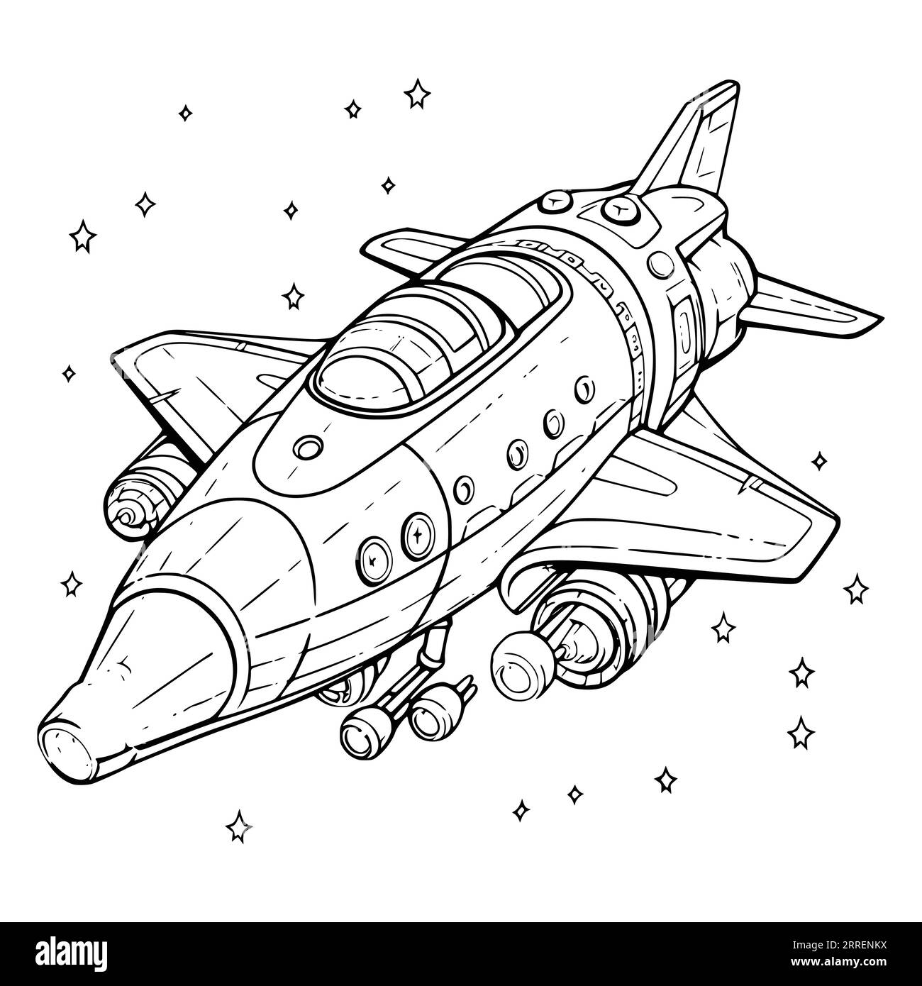 Rocket Coloring Pages Stock Vector Images Alamy