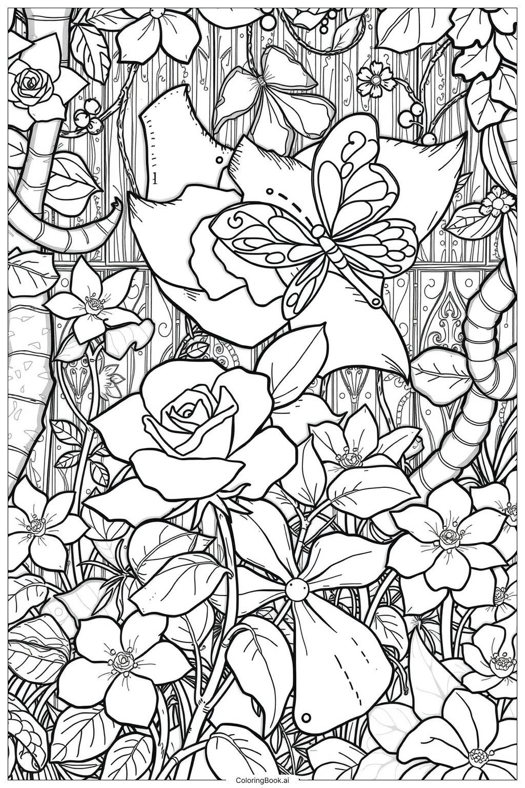 Roses Coloring Pages Printable Free