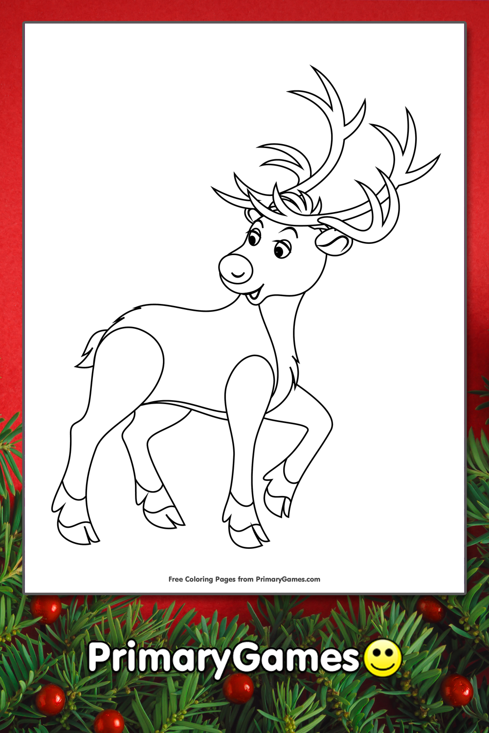 Free Coloring Pages Rudolph