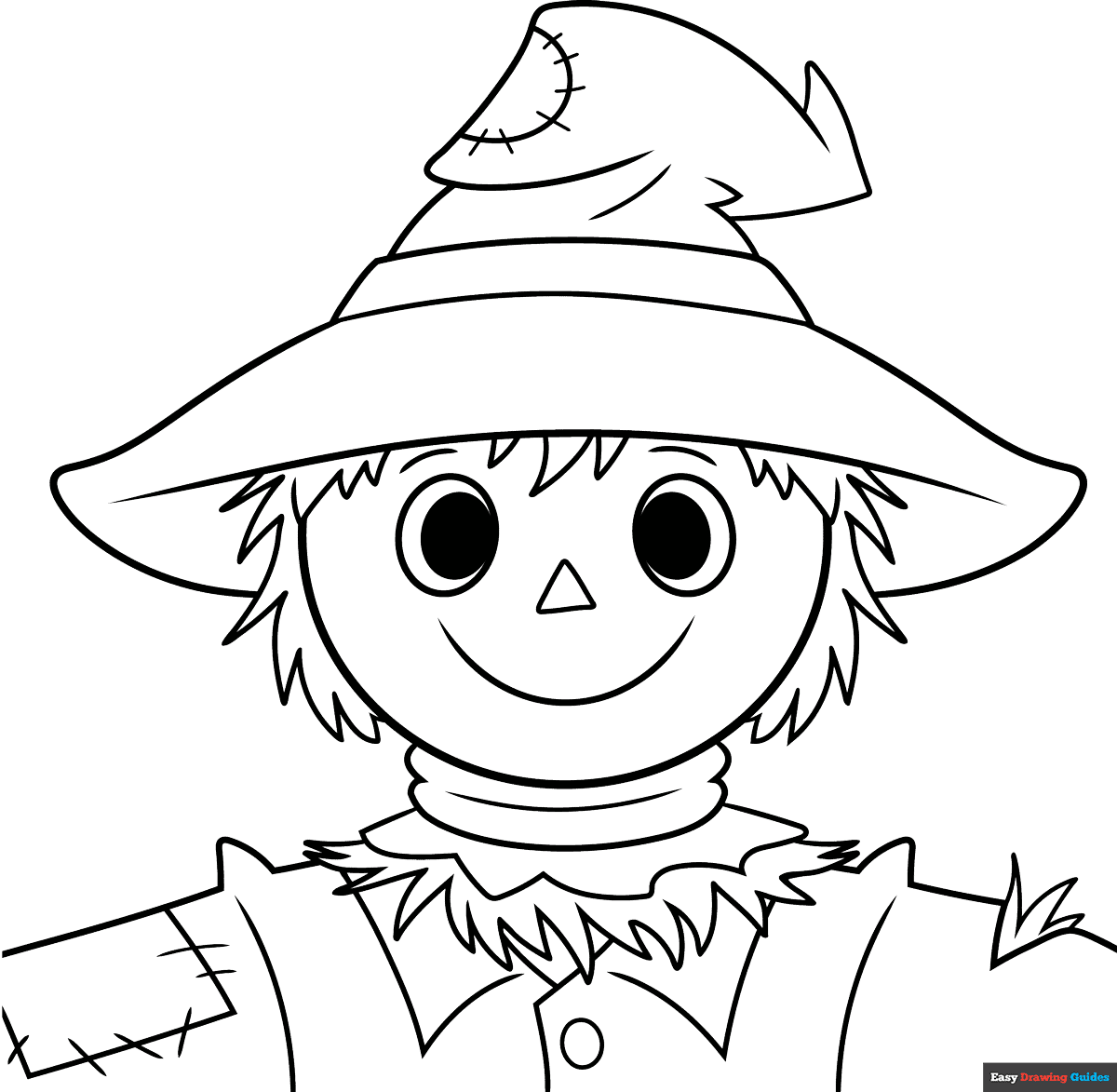 Free Printable Scarecrow Coloring Page