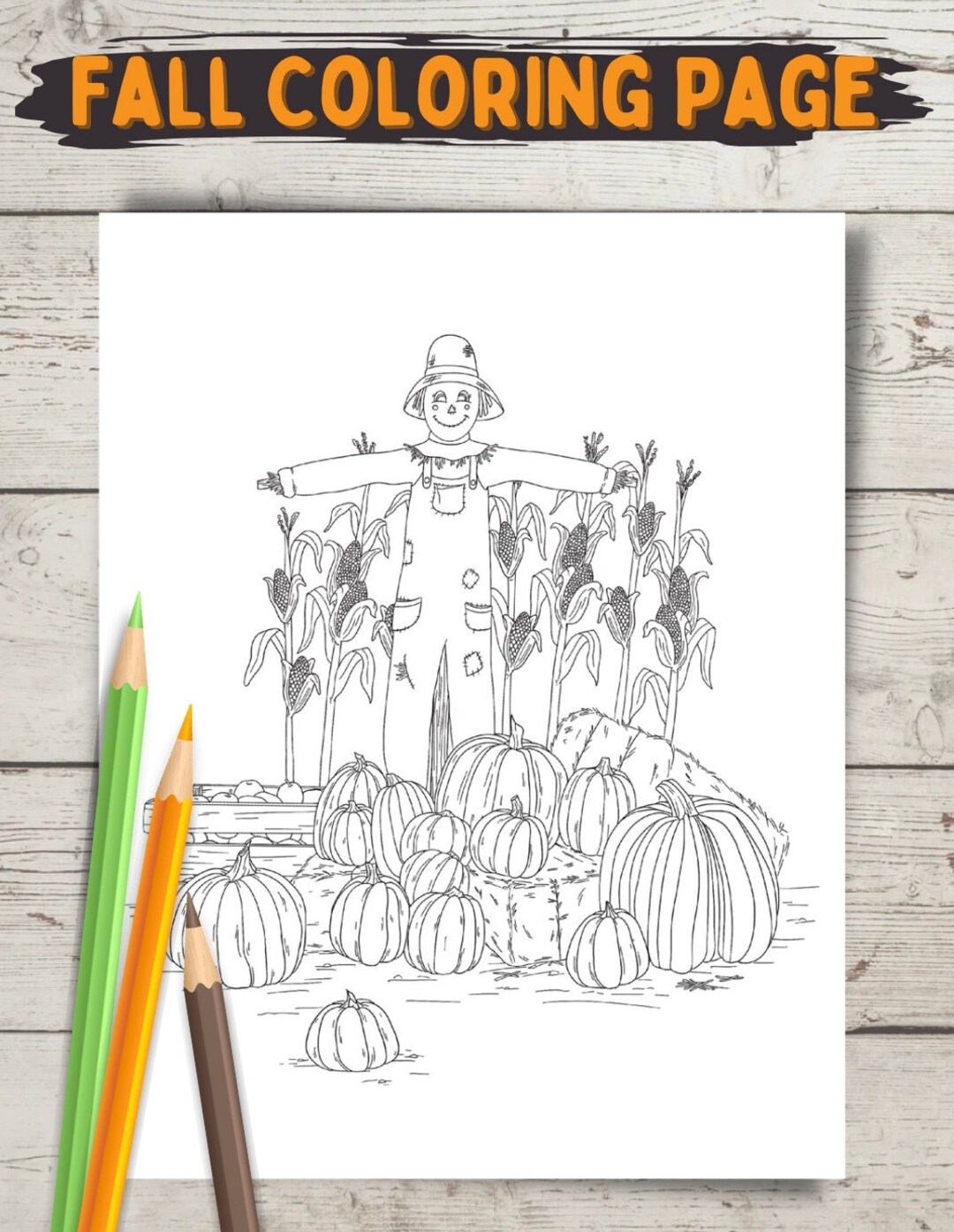 Free Printable Coloring Pages Of Scarecrows