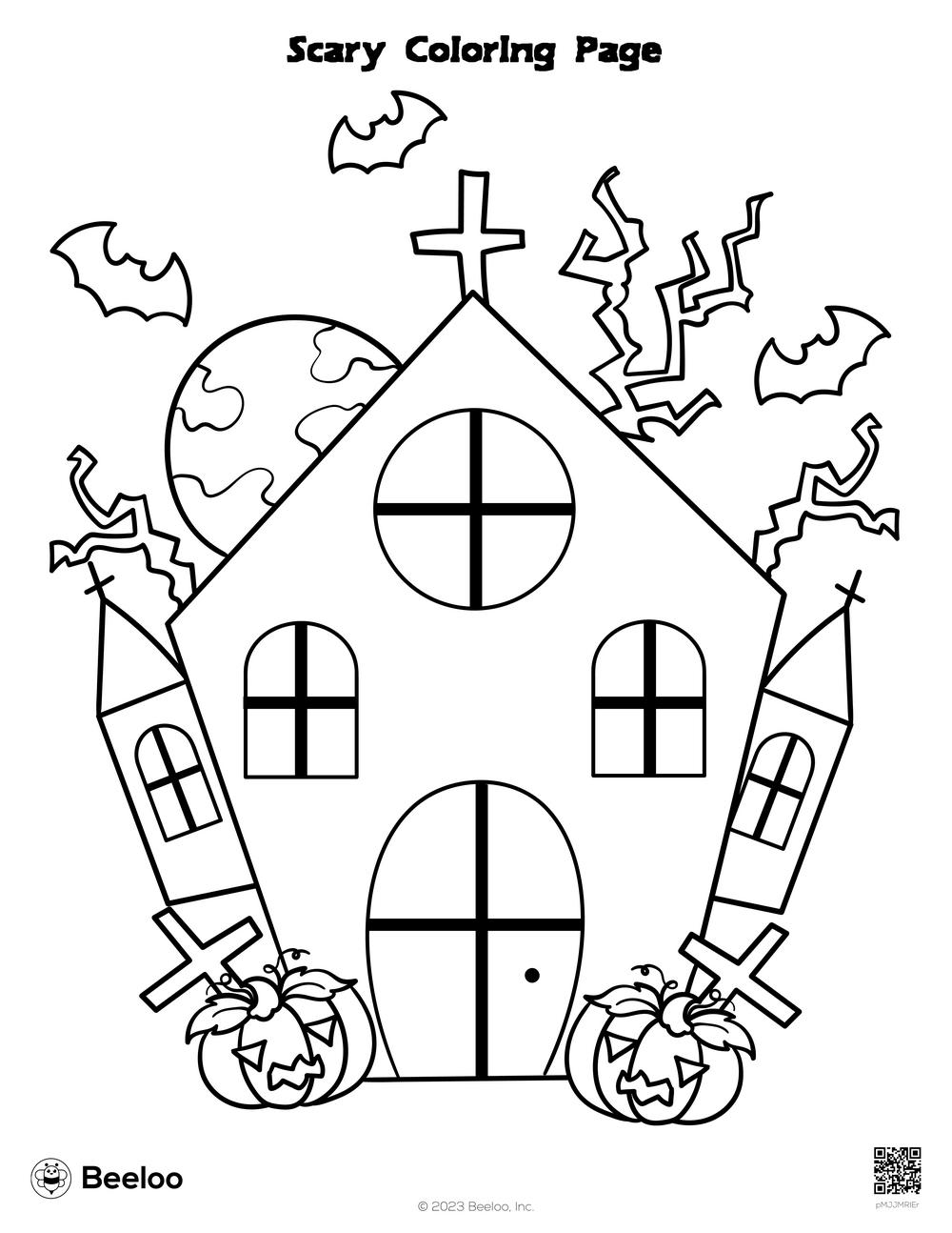 Scary Printable Coloring Pages