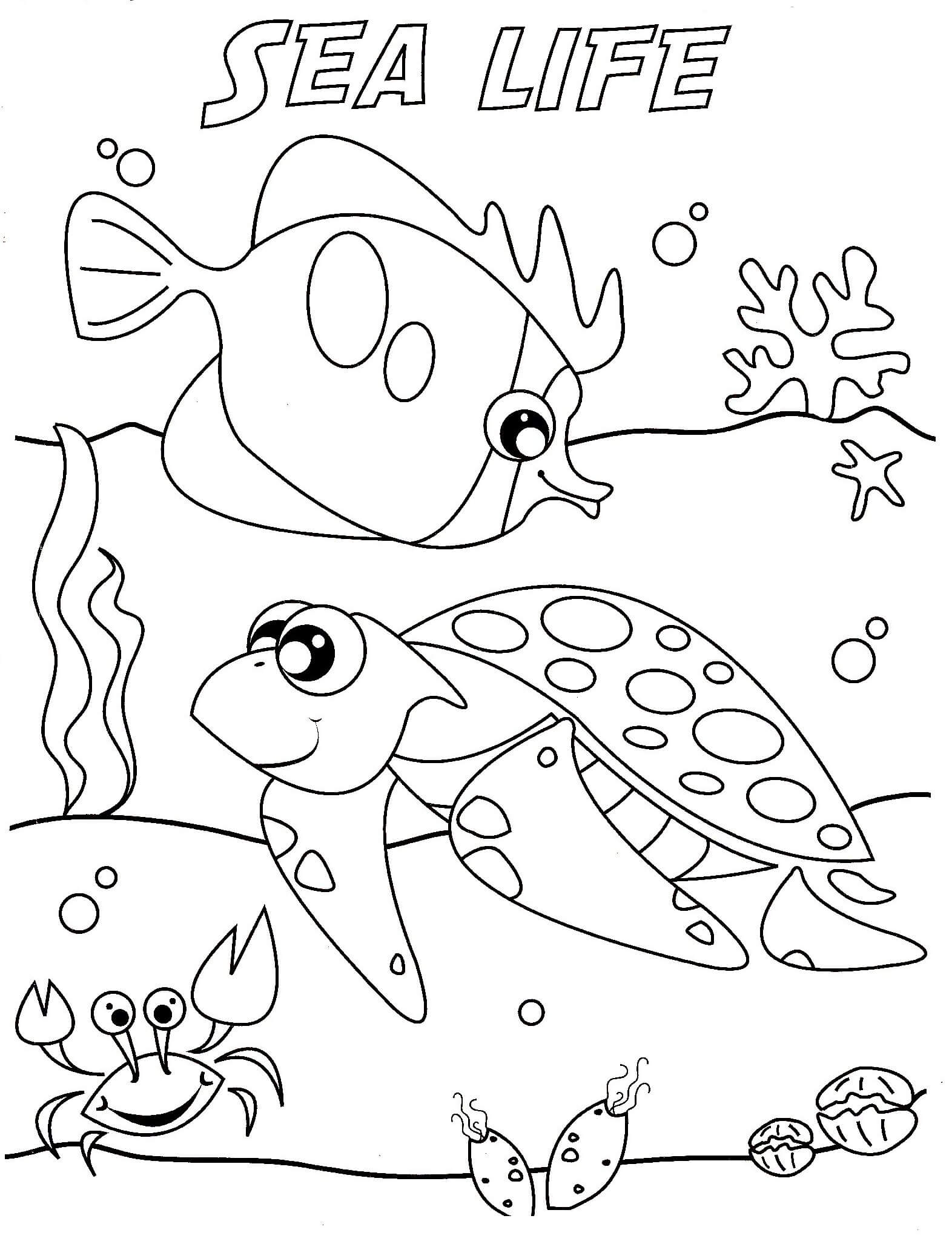 Sea Life Coloring Pages Printable Coloring Pages FREE