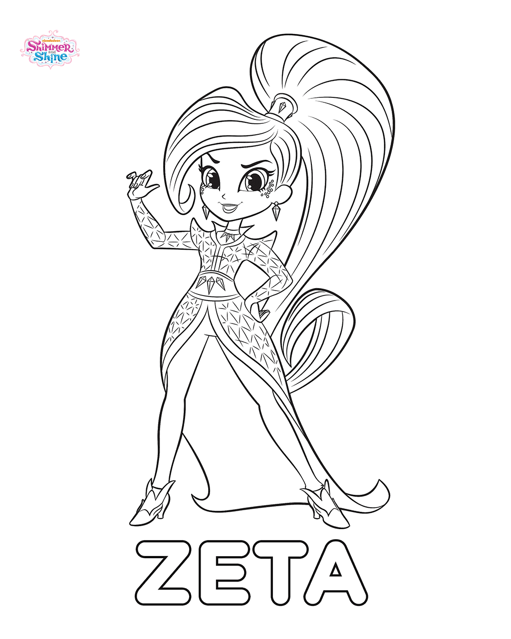 Shimmer And Shine Coloring Pages Printable Coloring Pages FREE