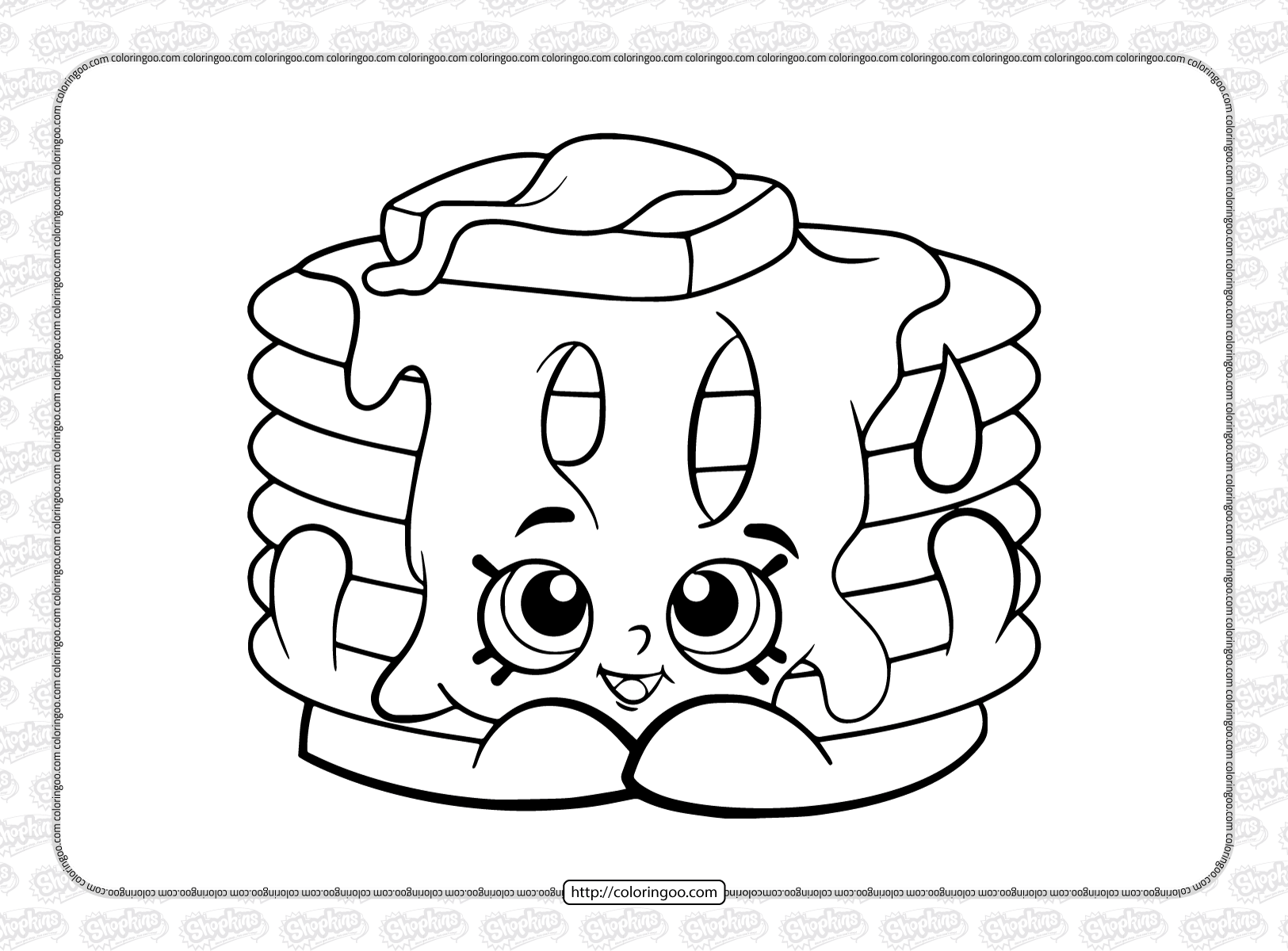 Shopkins Pamela Pancake Coloring Page