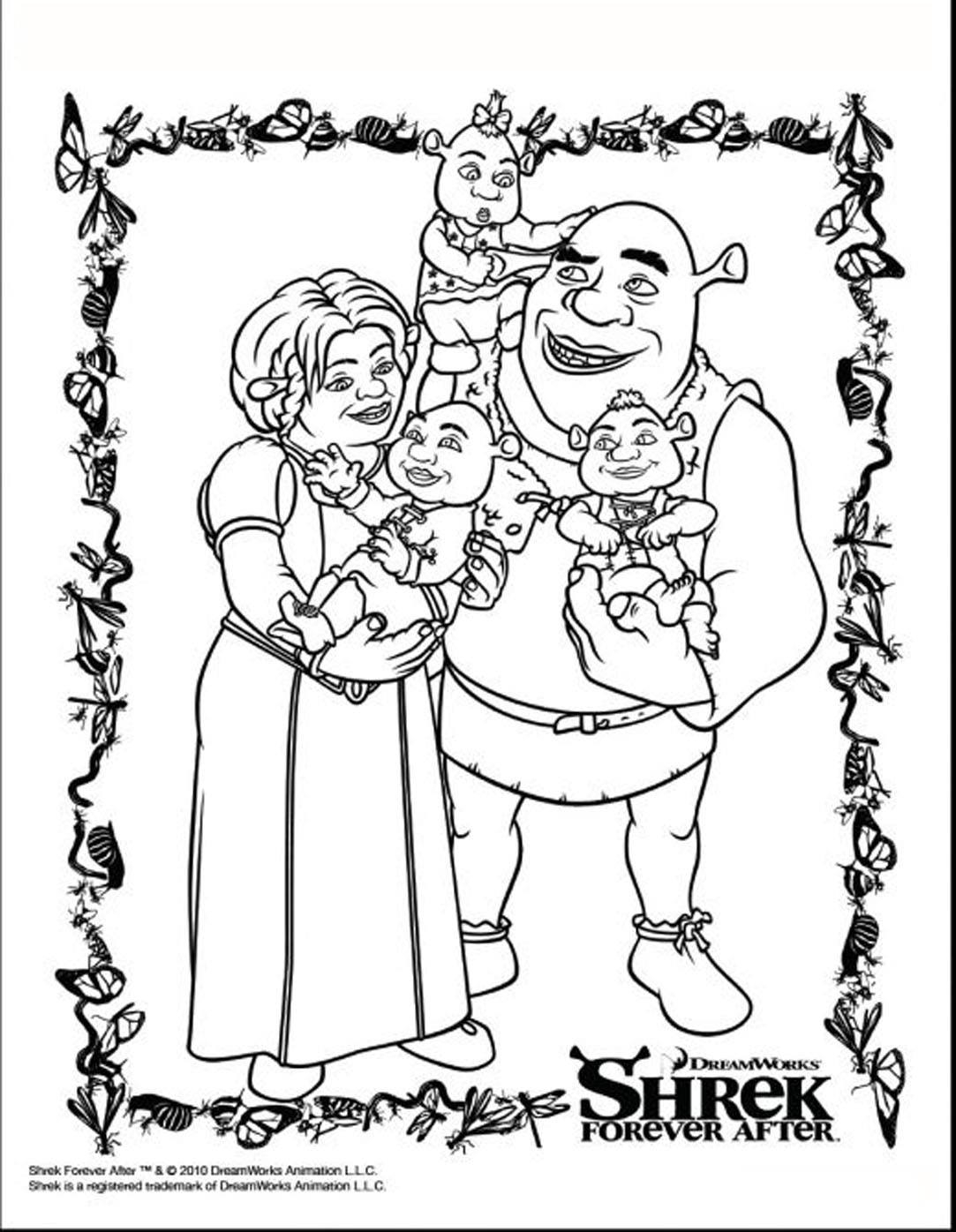 Shrek Coloring Page For Kids Shrek Coloring Pages