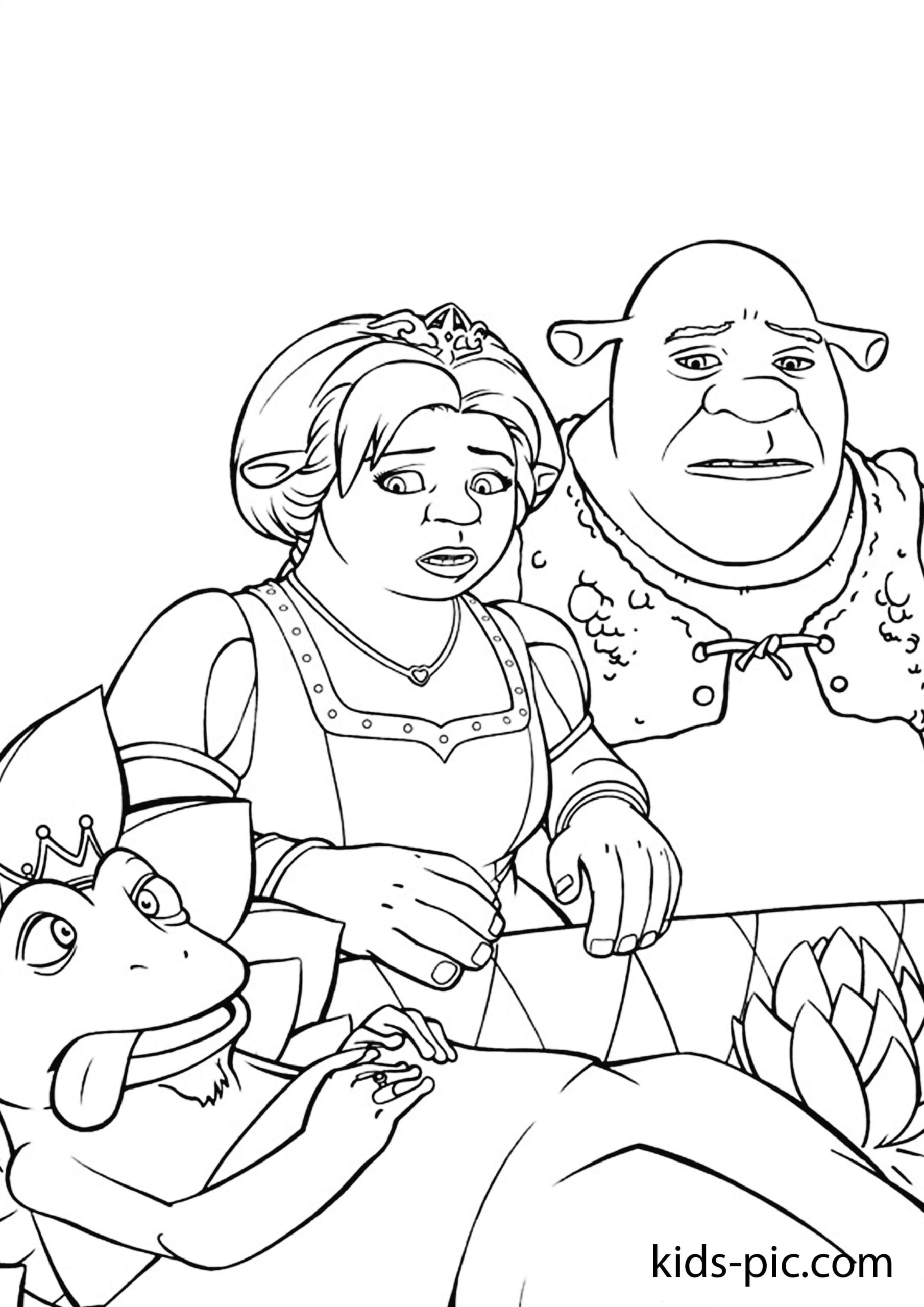 Shrek Coloring Pages Free Printable Kids Pic