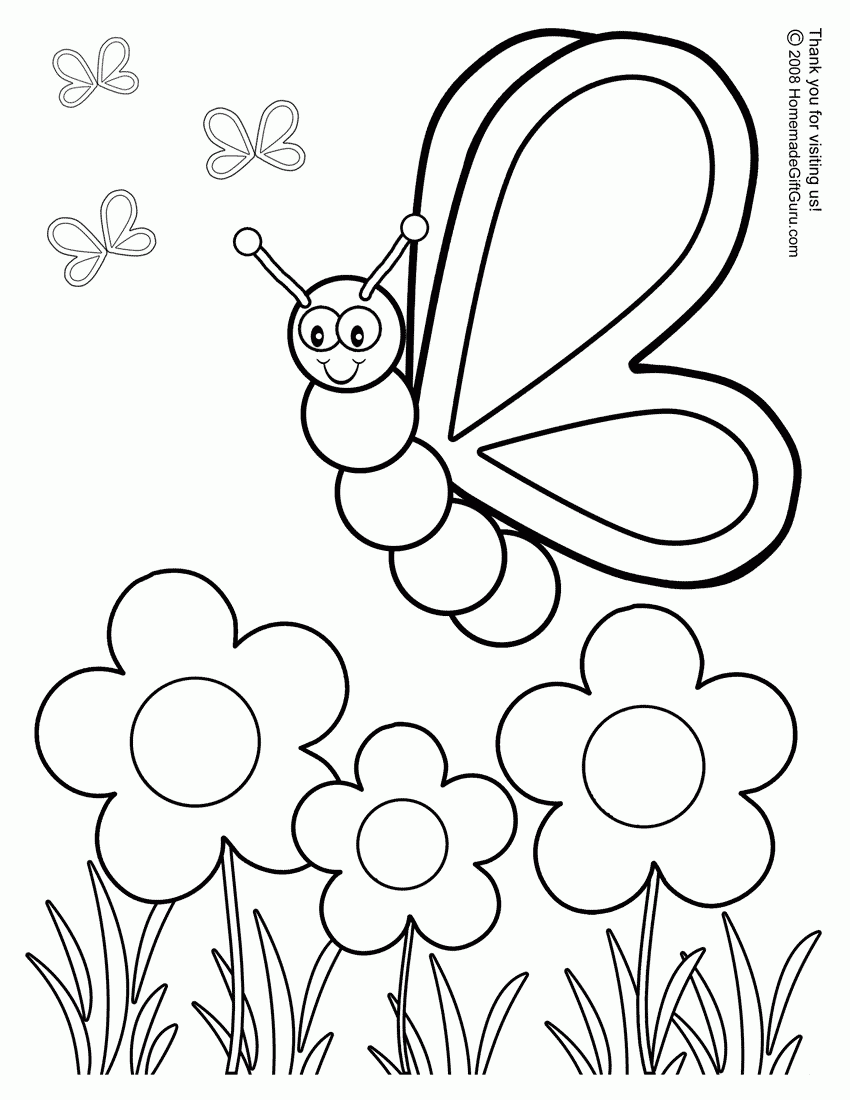 Free Butterfly Coloring Page