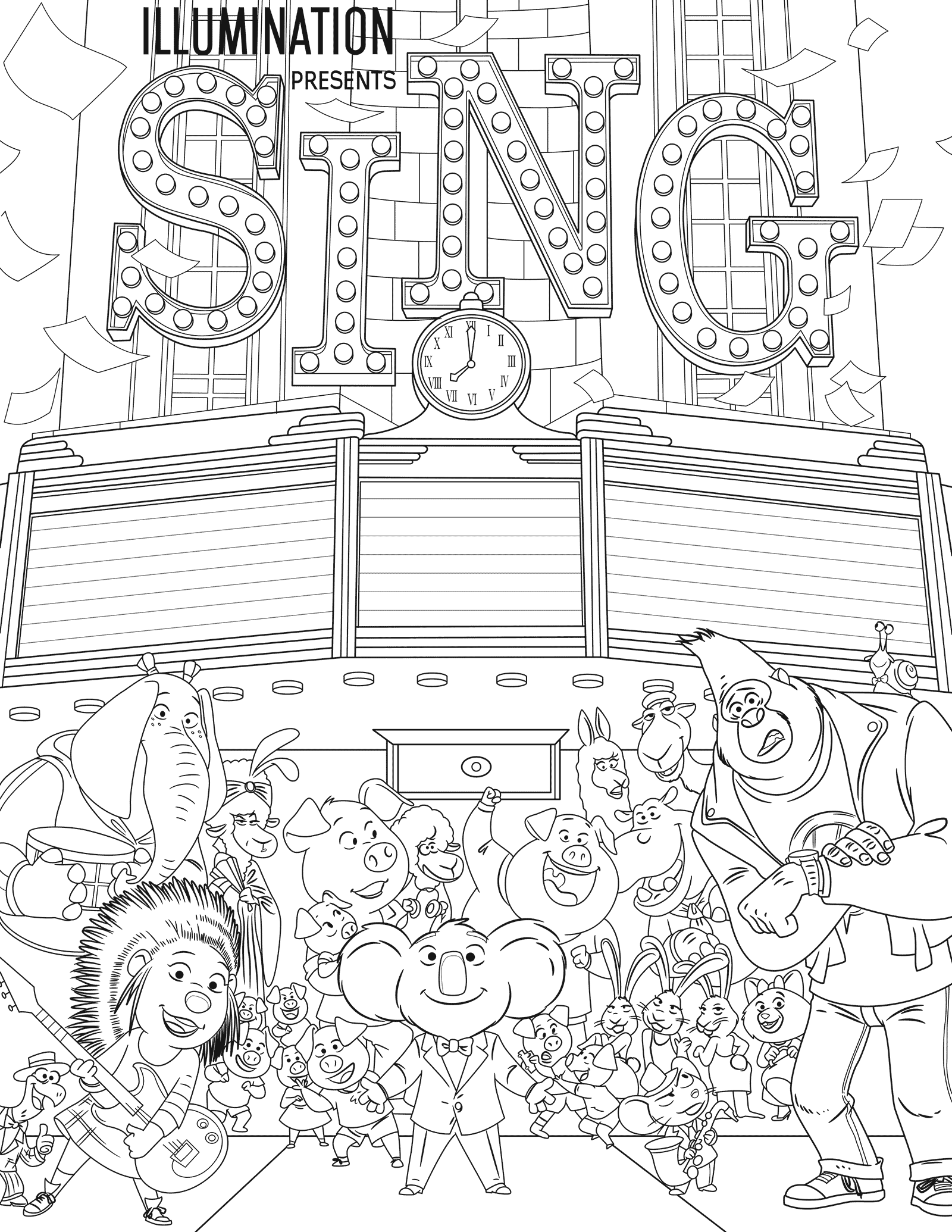 Sing Coloring Pages Best Coloring Pages For Kids