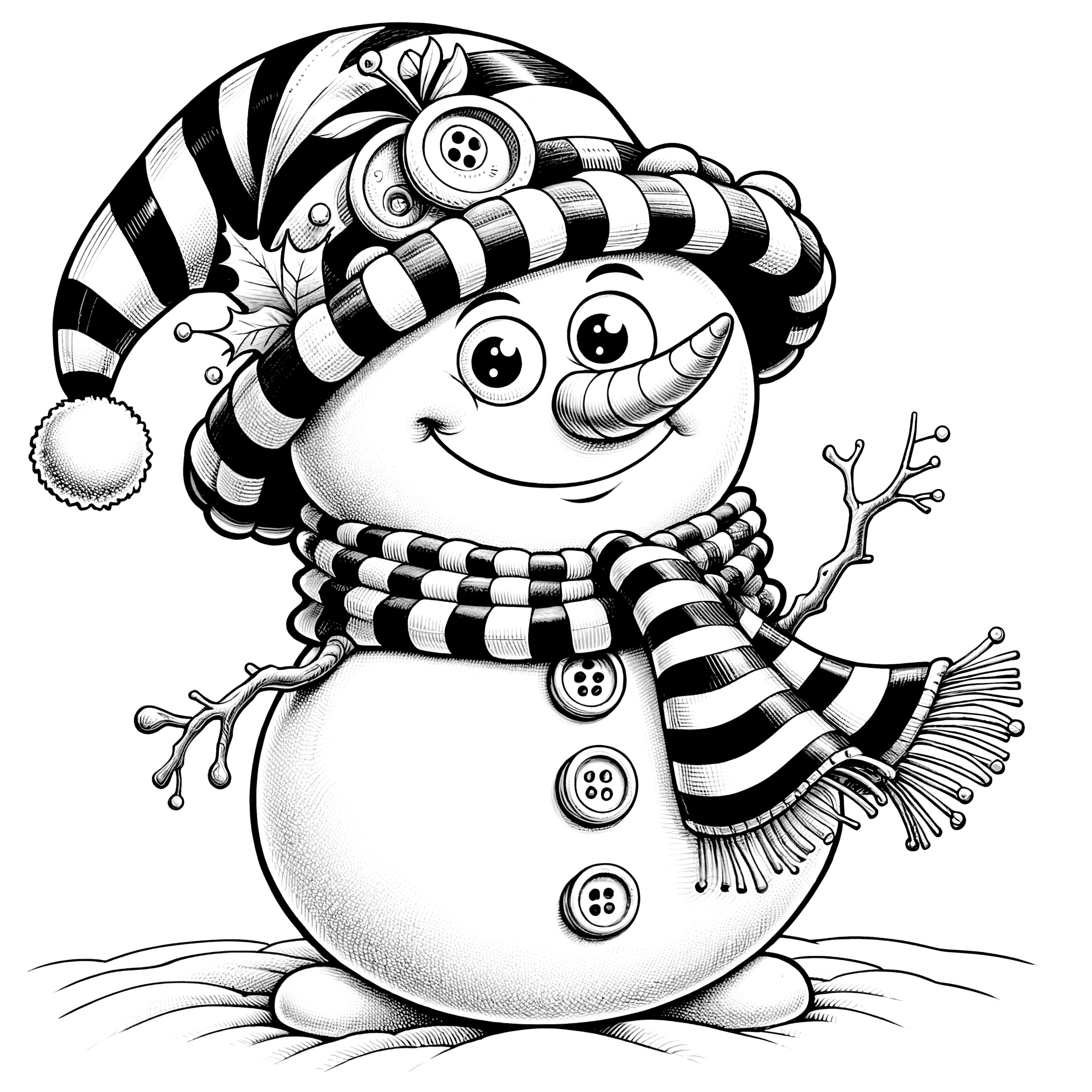 Snowman Coloring Pages For Kids Free