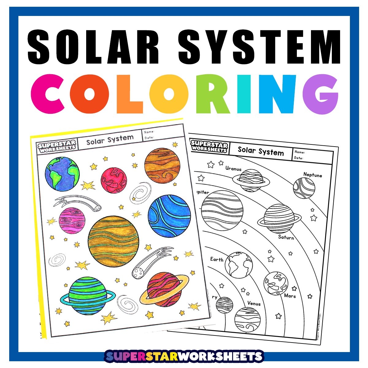 Solar System Coloring Pages Superstar Worksheets