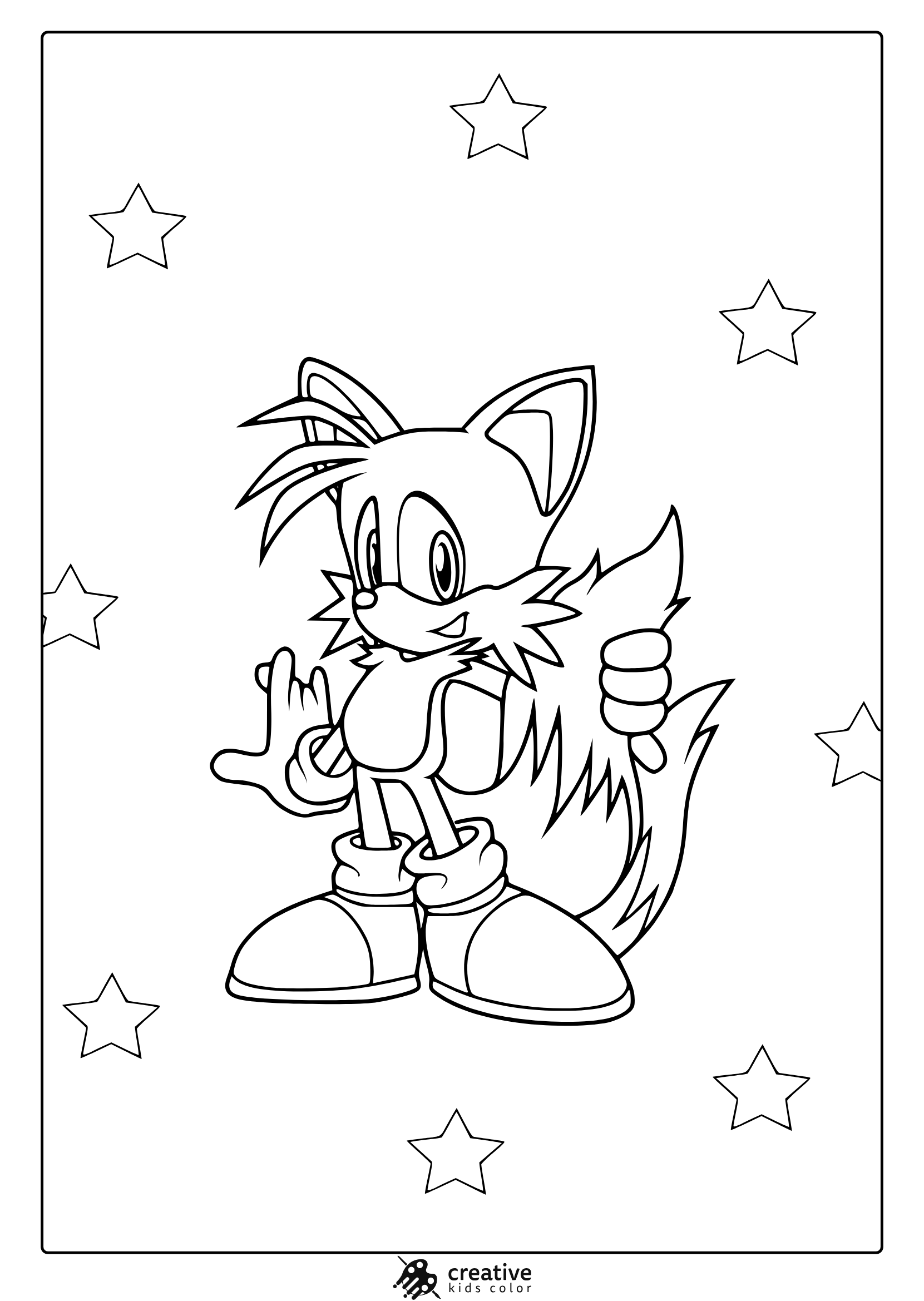 Sonic Prime Coloring Pages Printable