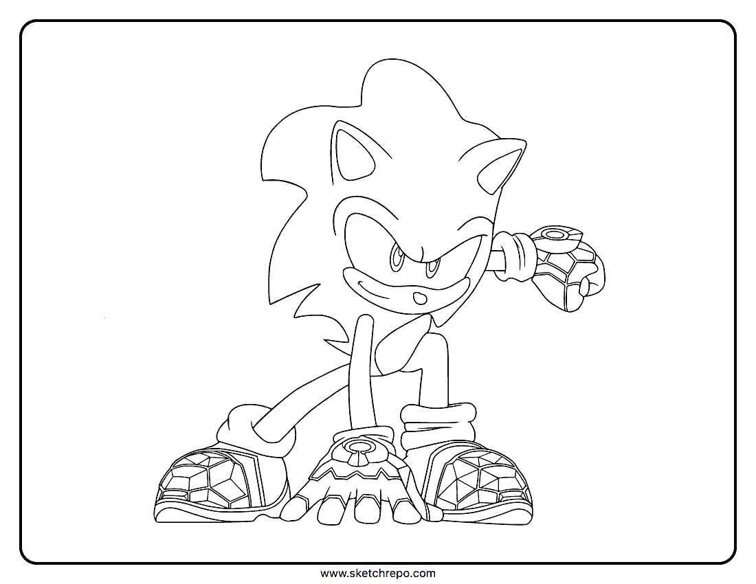 Sonic Coloring Pages Sketch Repo