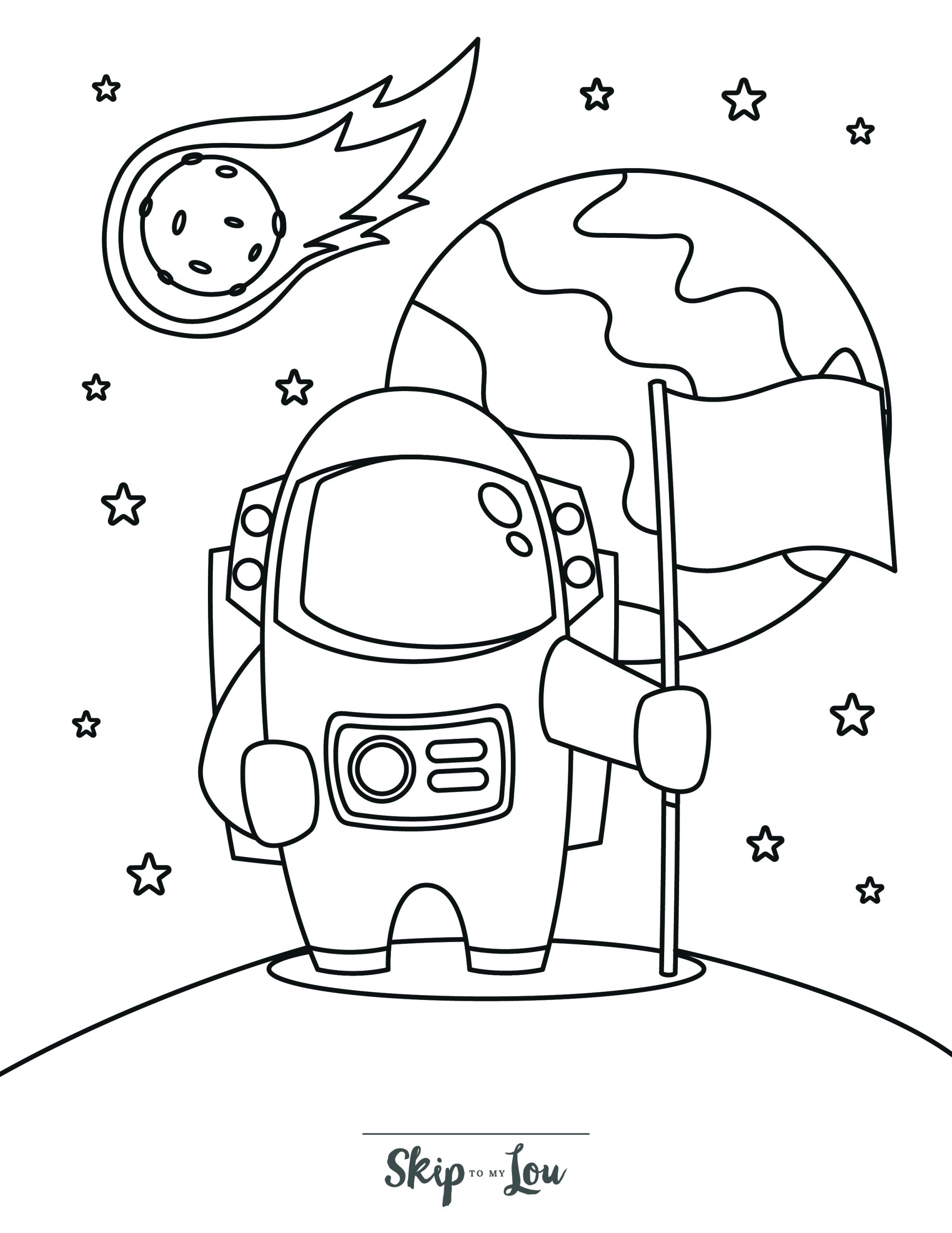 Space Coloring Pages Free