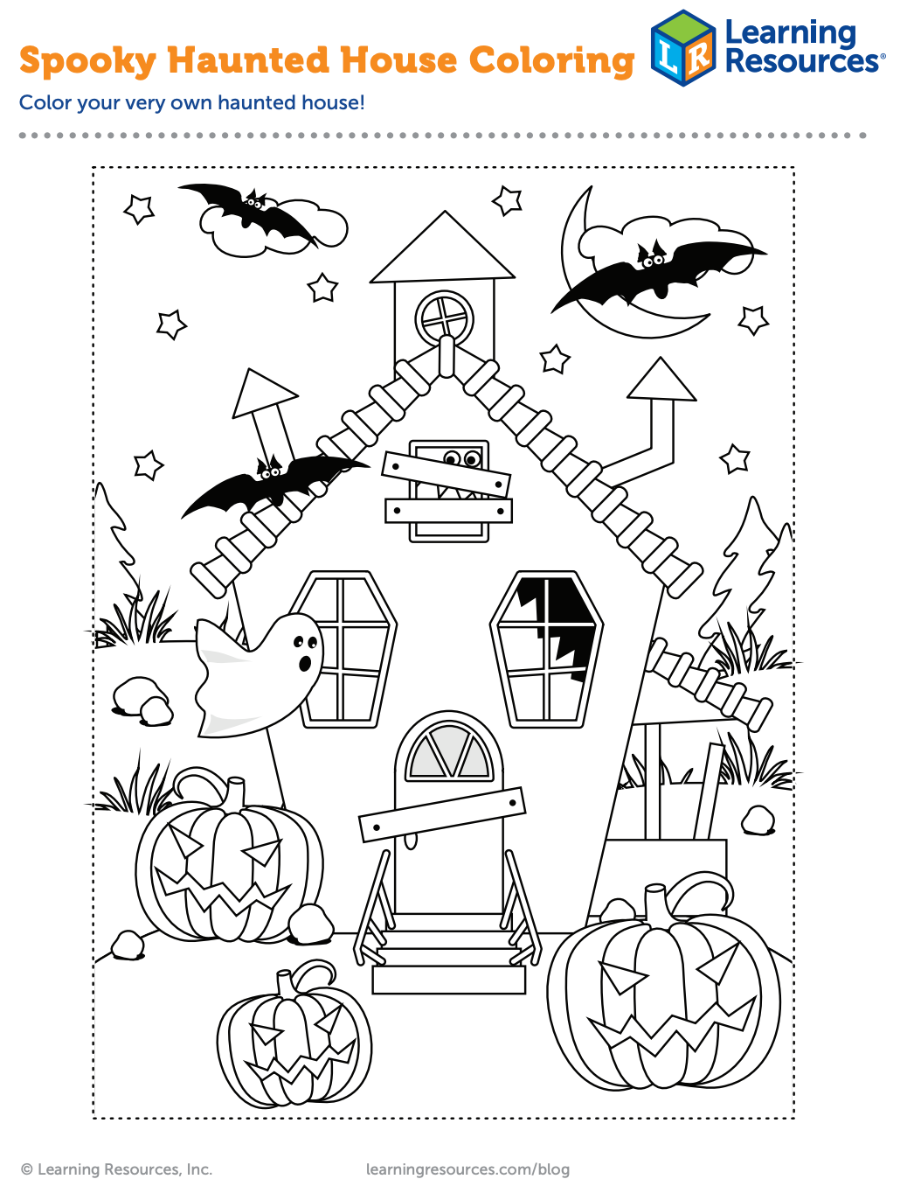 Haunted House Coloring Pages Printables