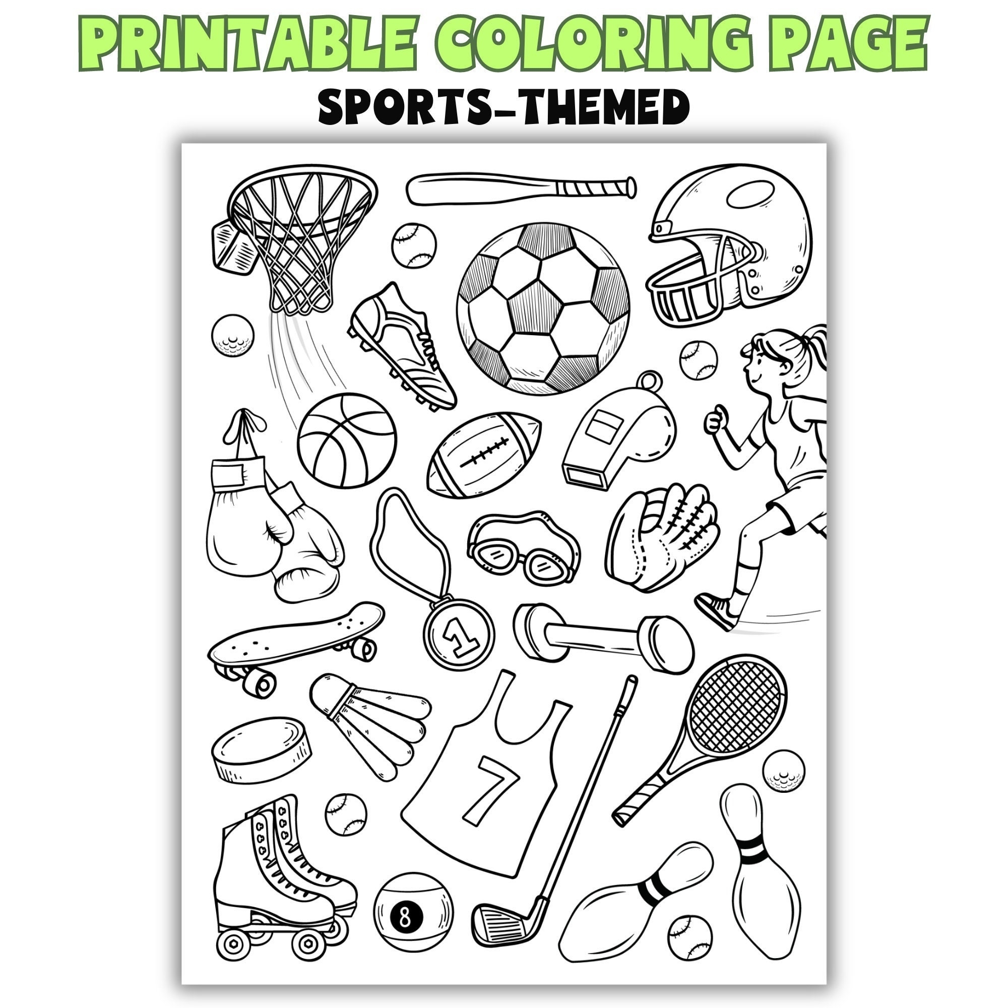 Sports Coloring Pages Printable Pdf